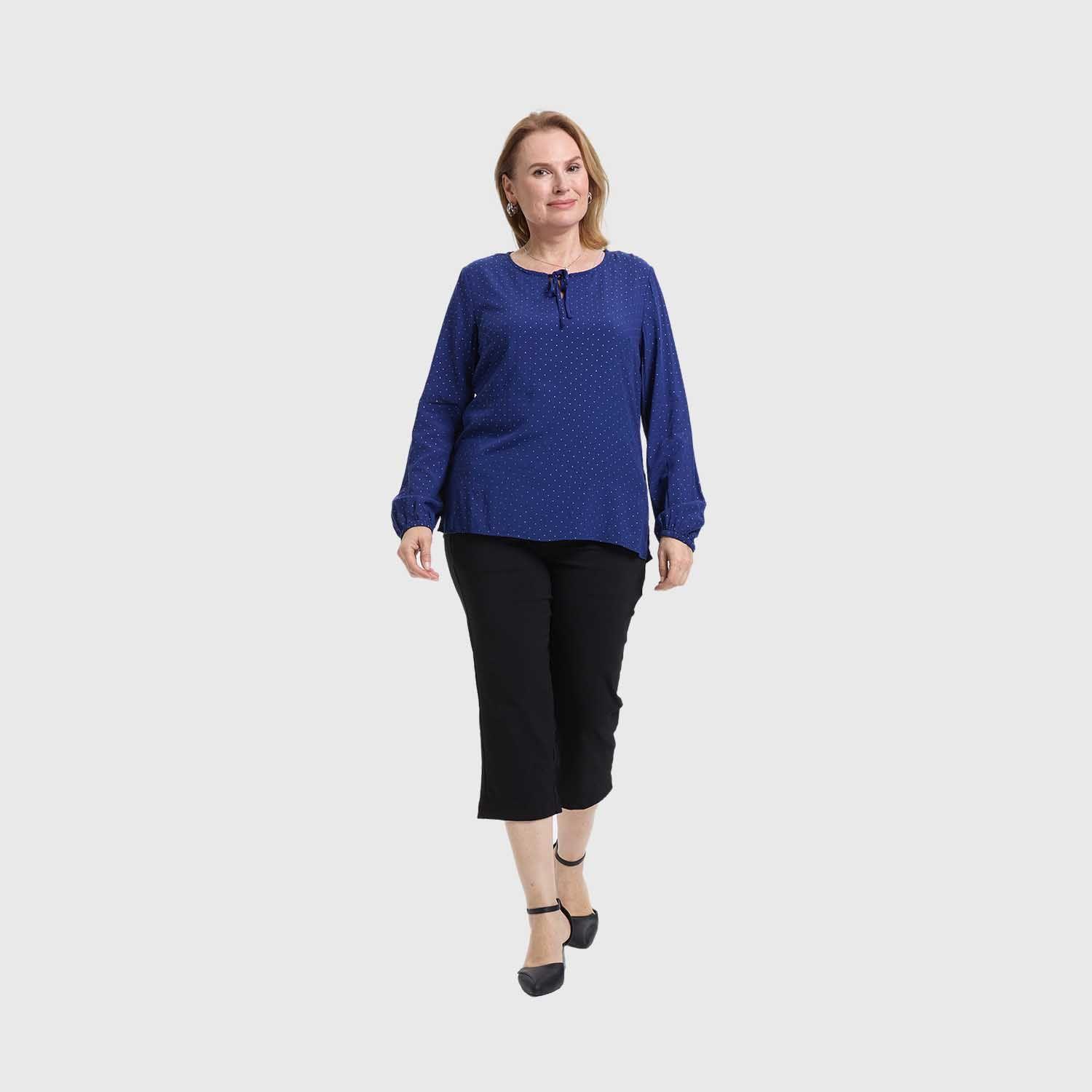 Blusa Mujer Media Pata Abotonada Azul Fashion's Park-3
