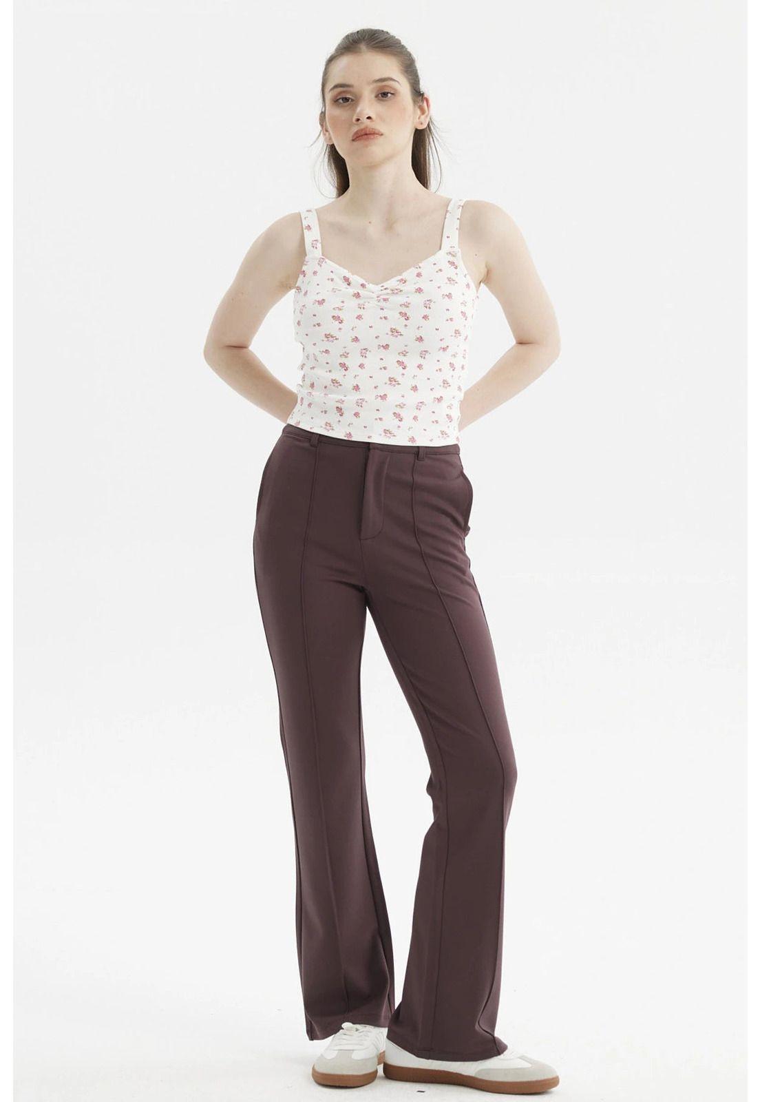 Polera Mujer Escote Corazón Y Recogido Crudo-3