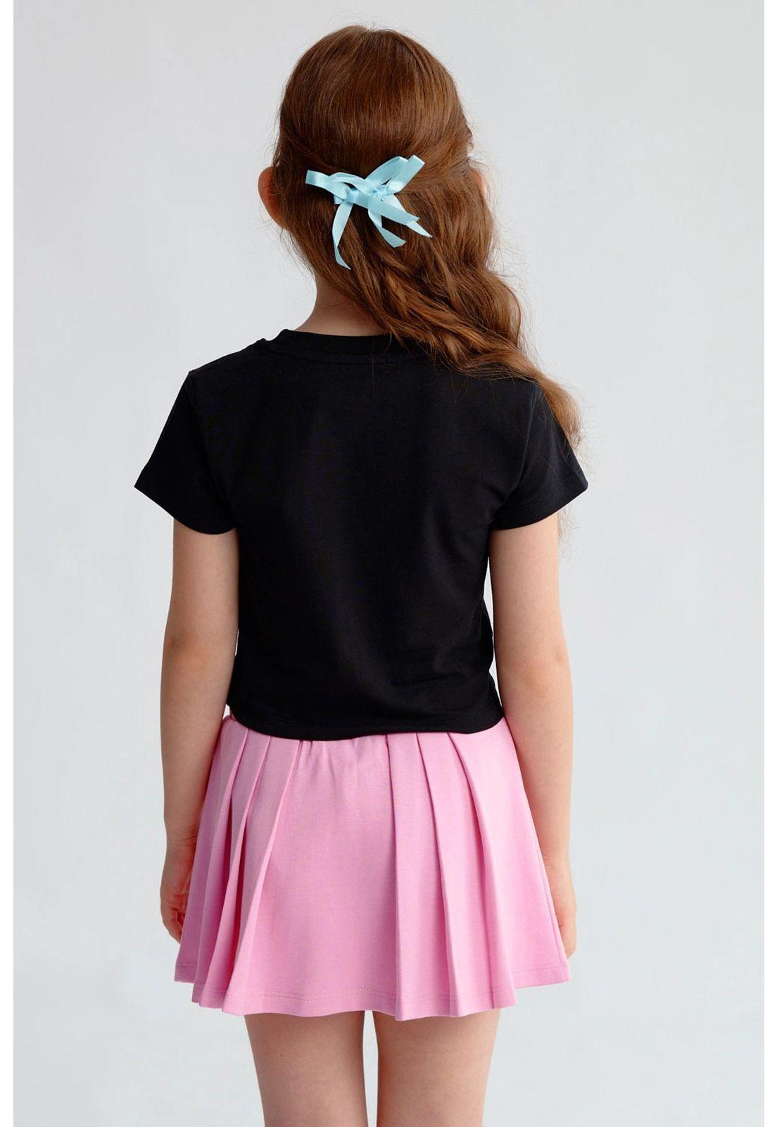 Polera Niña Aplicación Negro-2