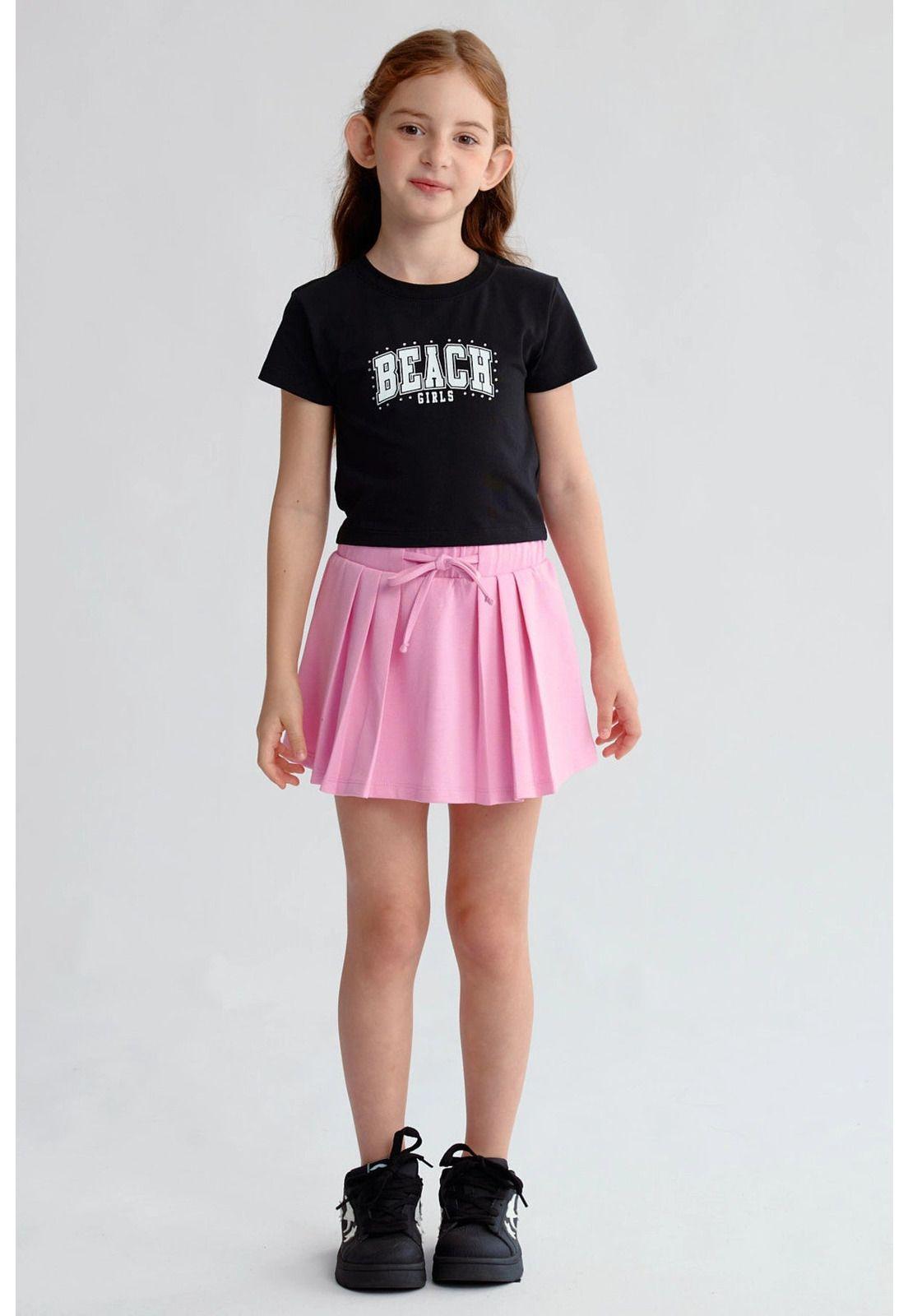 Polera Niña Aplicación Negro-3