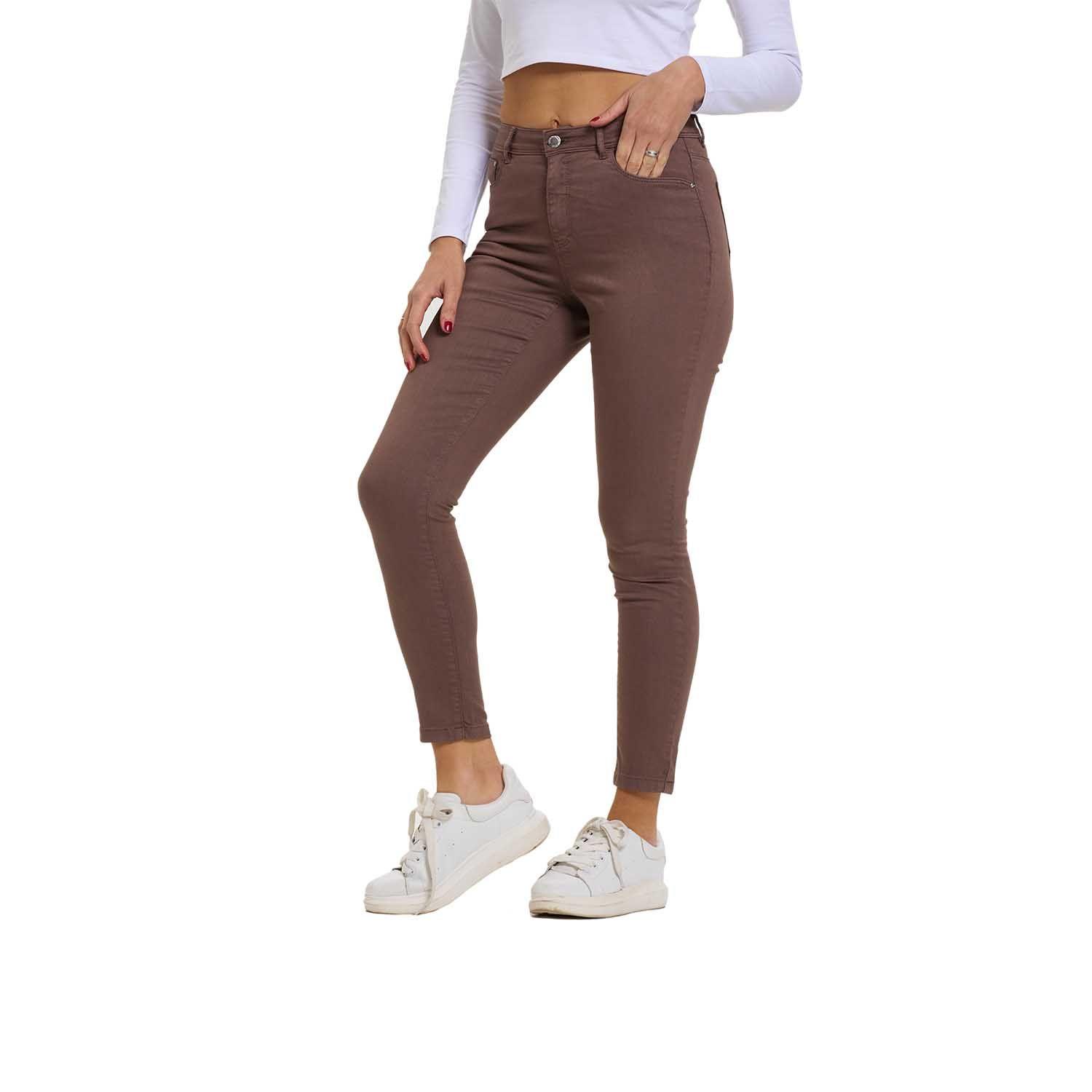 Jeans Mujer Super Skinny Color Chocolate Fashion's Park-0