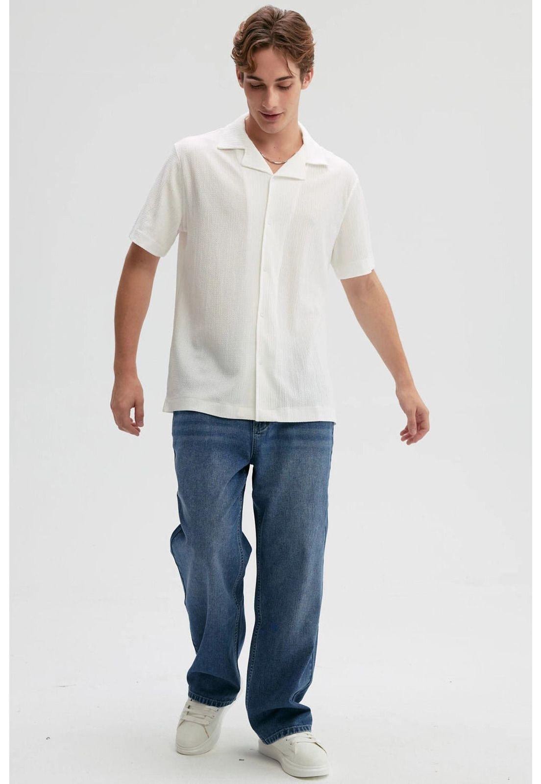 Jeans Hombre Baggy Dirty Washed Azul-3