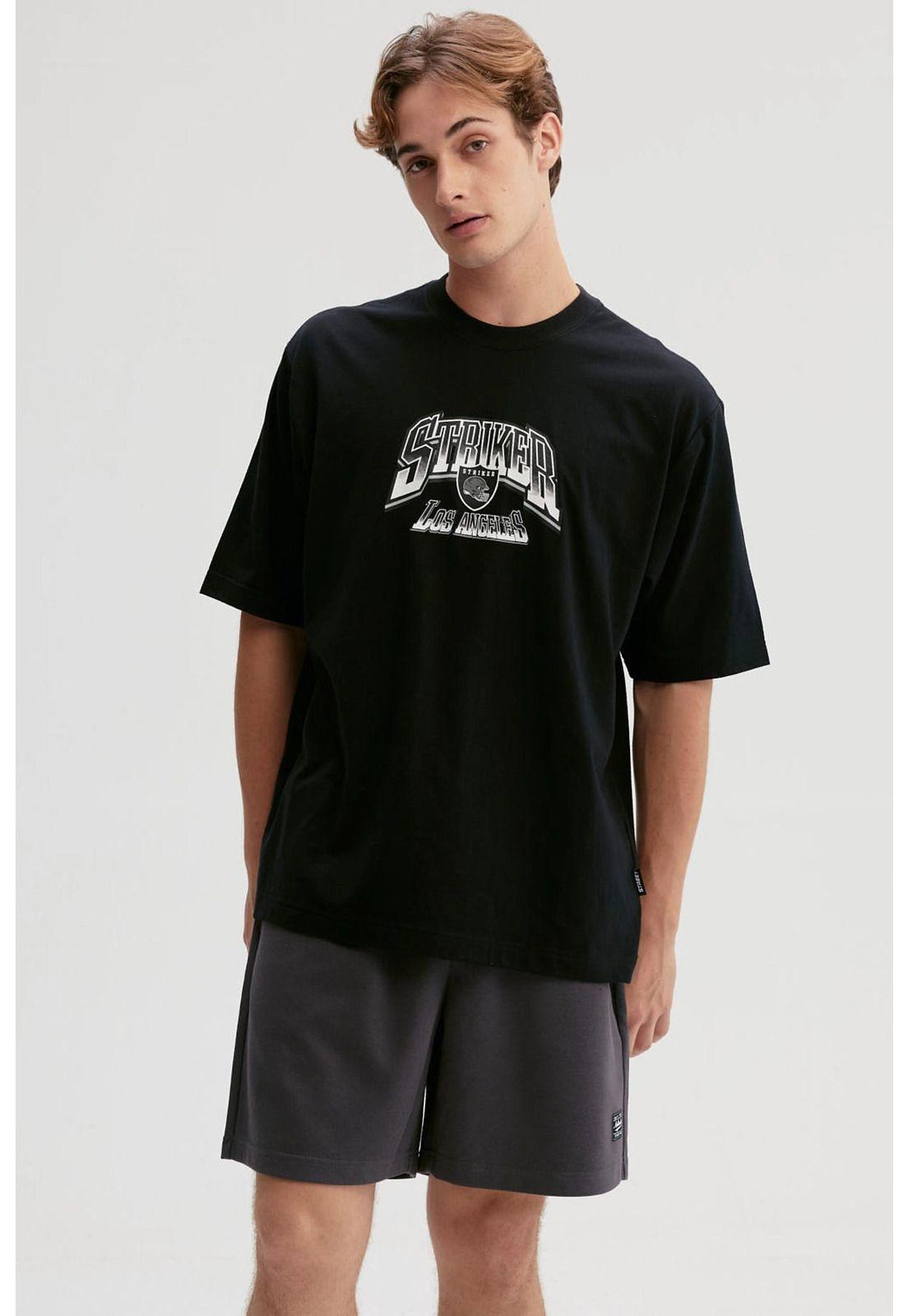 Polera Hombre Print Negro - V-0