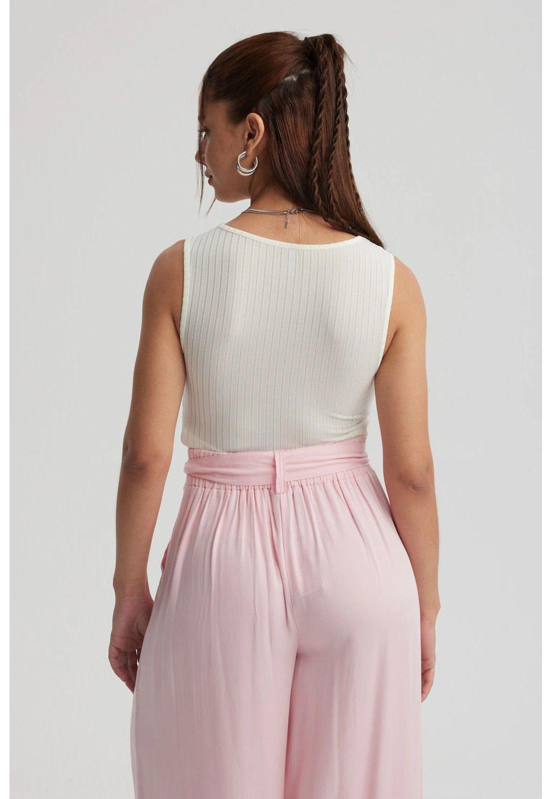 Polera Mujer Escote Corazón Beige-2