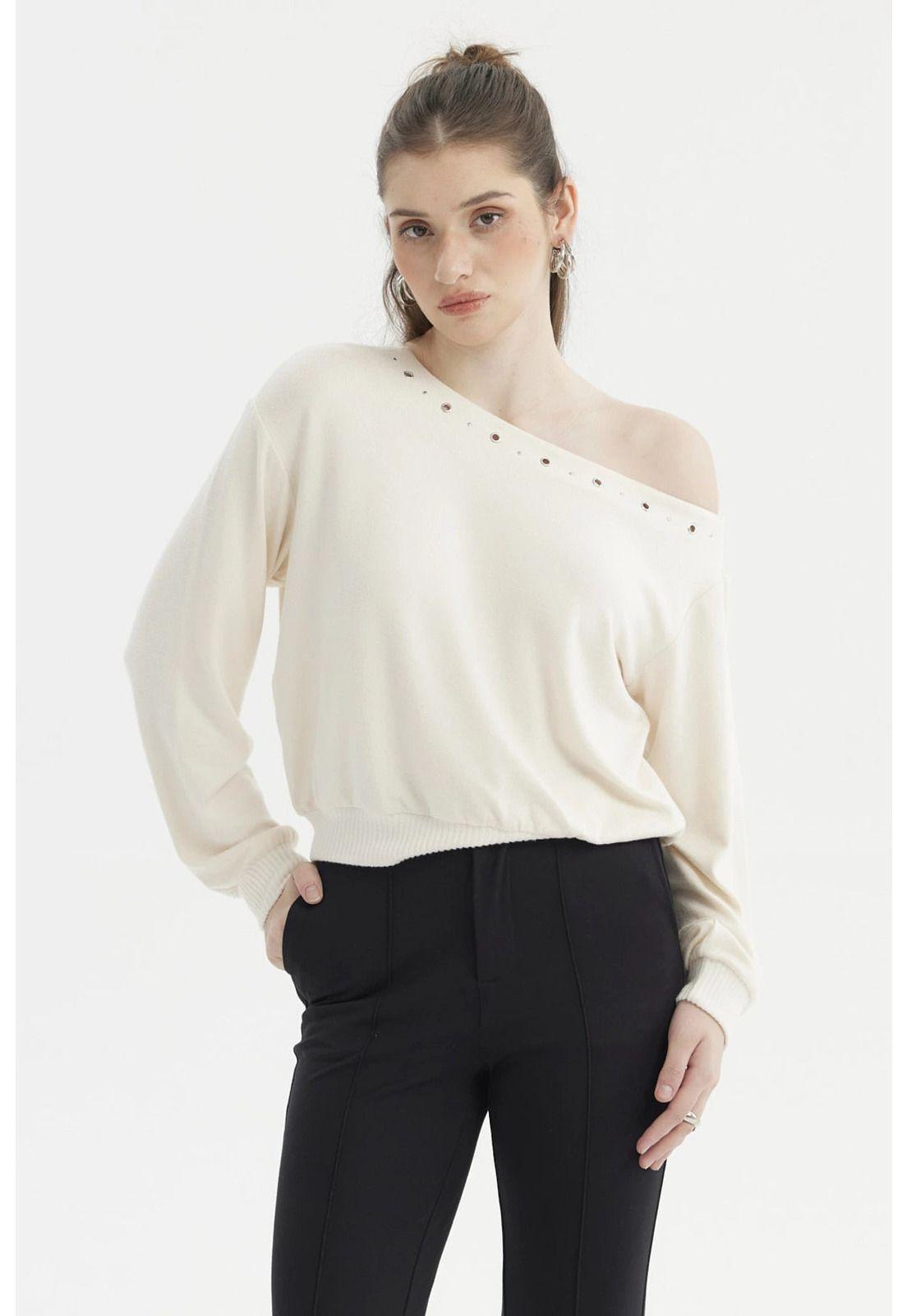 Sweater Mujer Slim Crudo-1