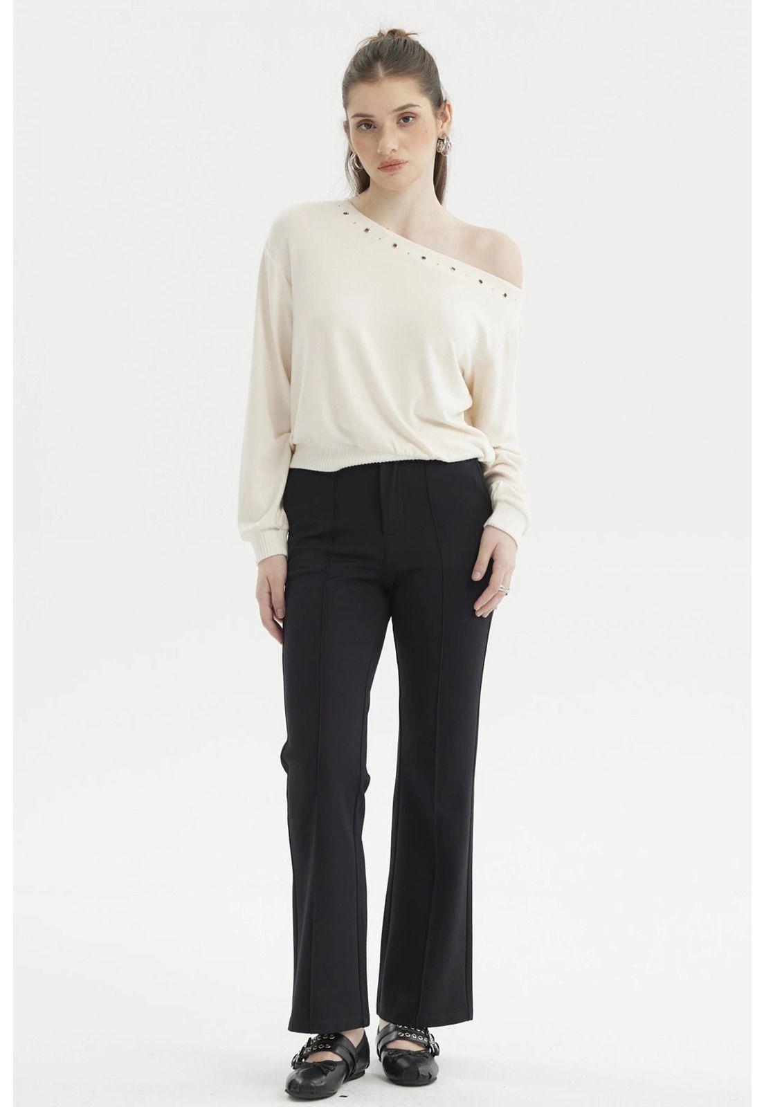 Sweater Mujer Slim Crudo-3