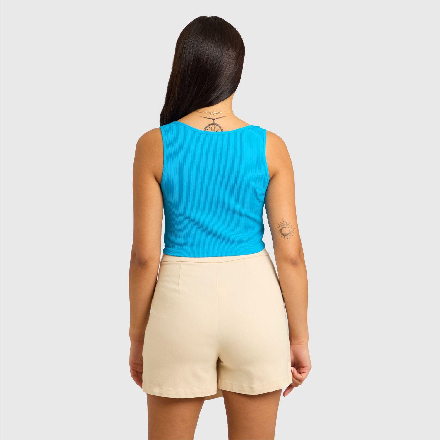 Polera Mujer Seamless Azul Claro Fashion's Park-2