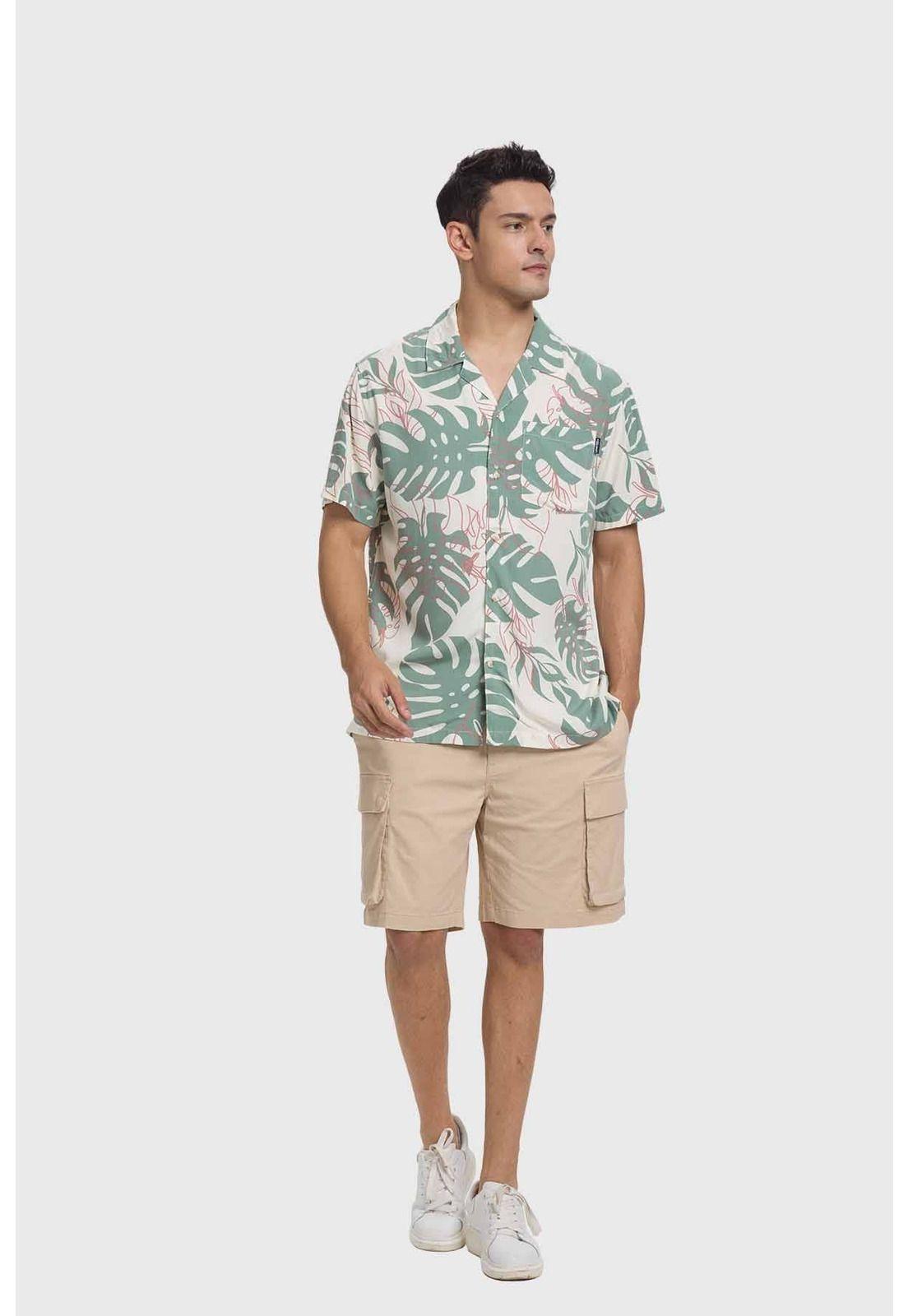 Camisa Hombre Guayabera Tropical Beige-3