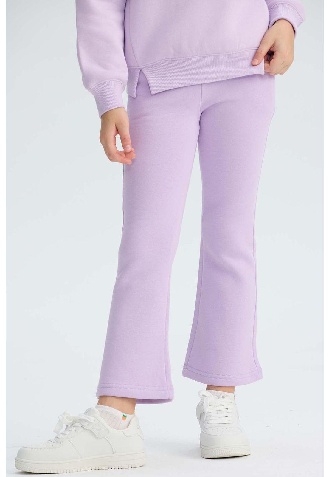 Calza Niña Calce Recto Lisa Lila-0