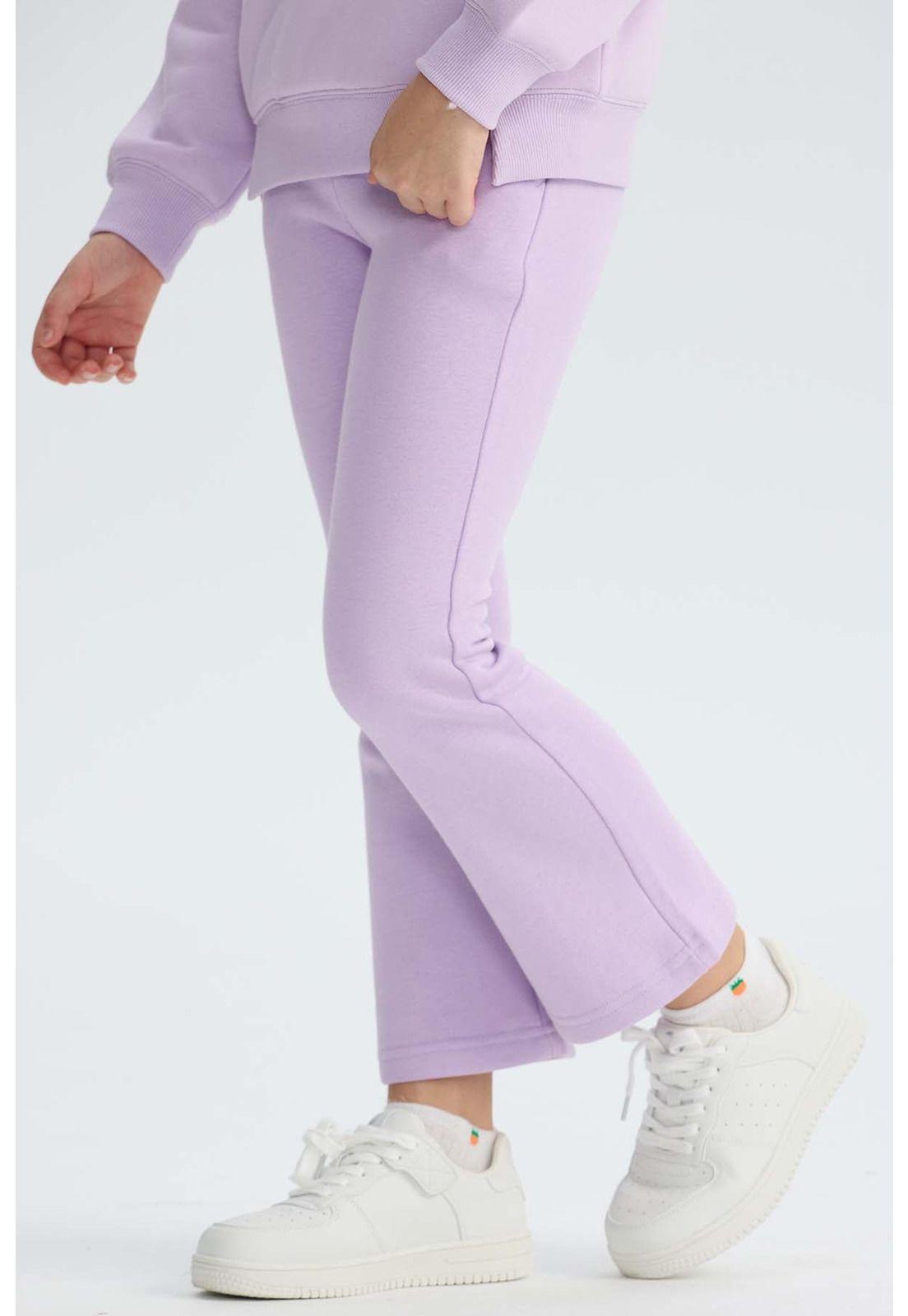 Calza Niña Calce Recto Lisa Lila-1