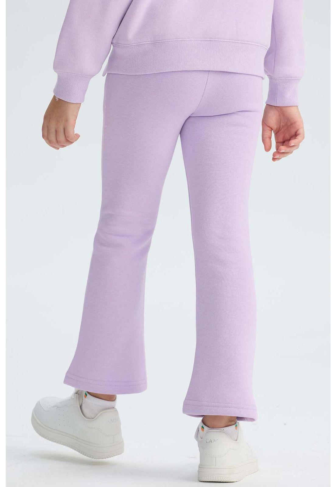 Calza Niña Calce Recto Lisa Lila-2
