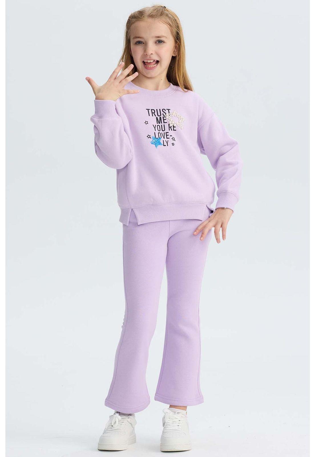 Calza Niña Calce Recto Lisa Lila-3