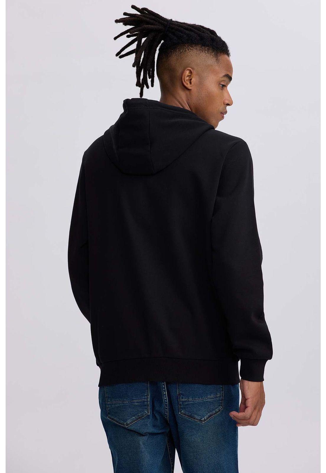 Polerón Hombre Full Zipper Negro - ll-2