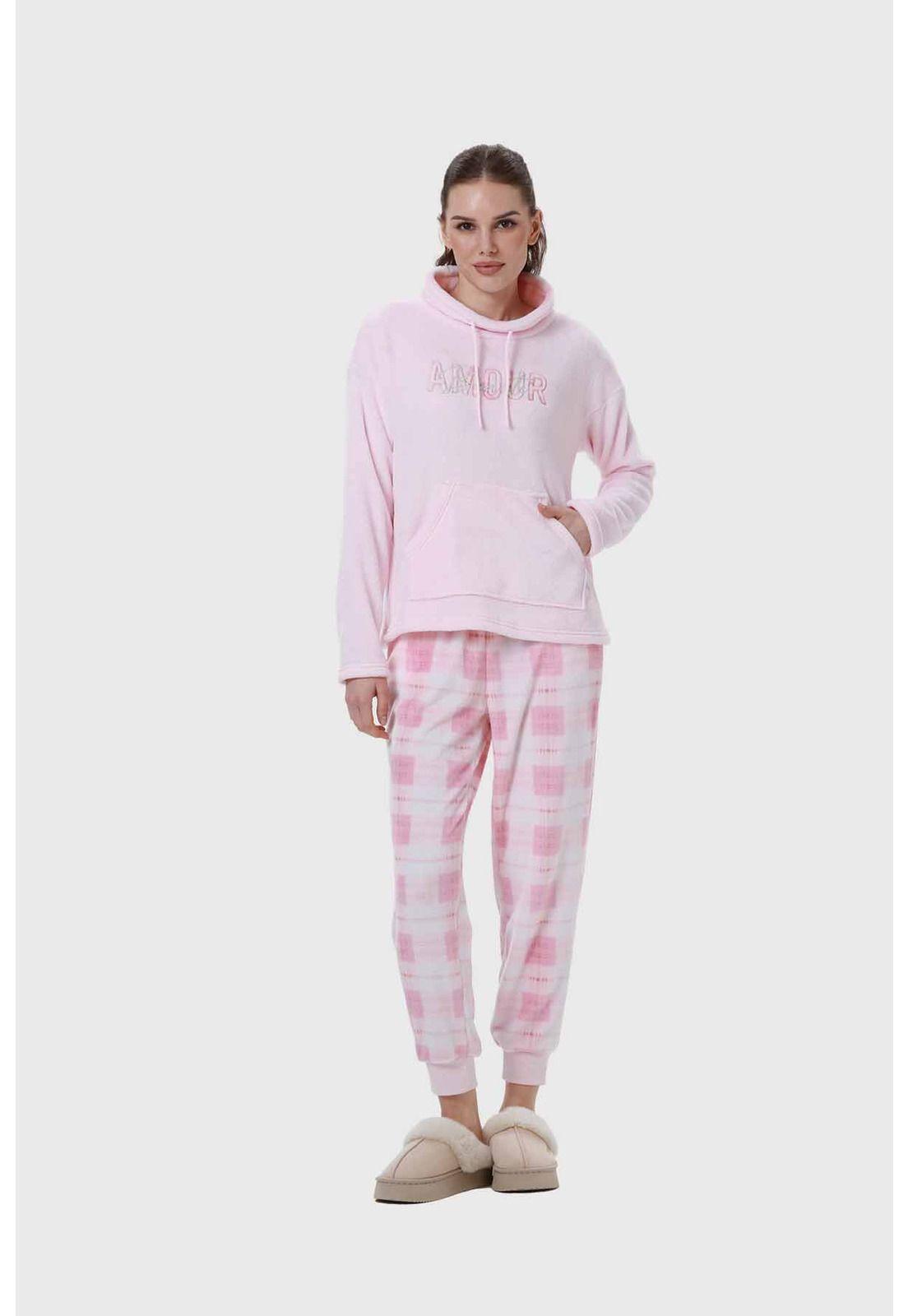 Pijama Mujer Polar Rosado - lll-0