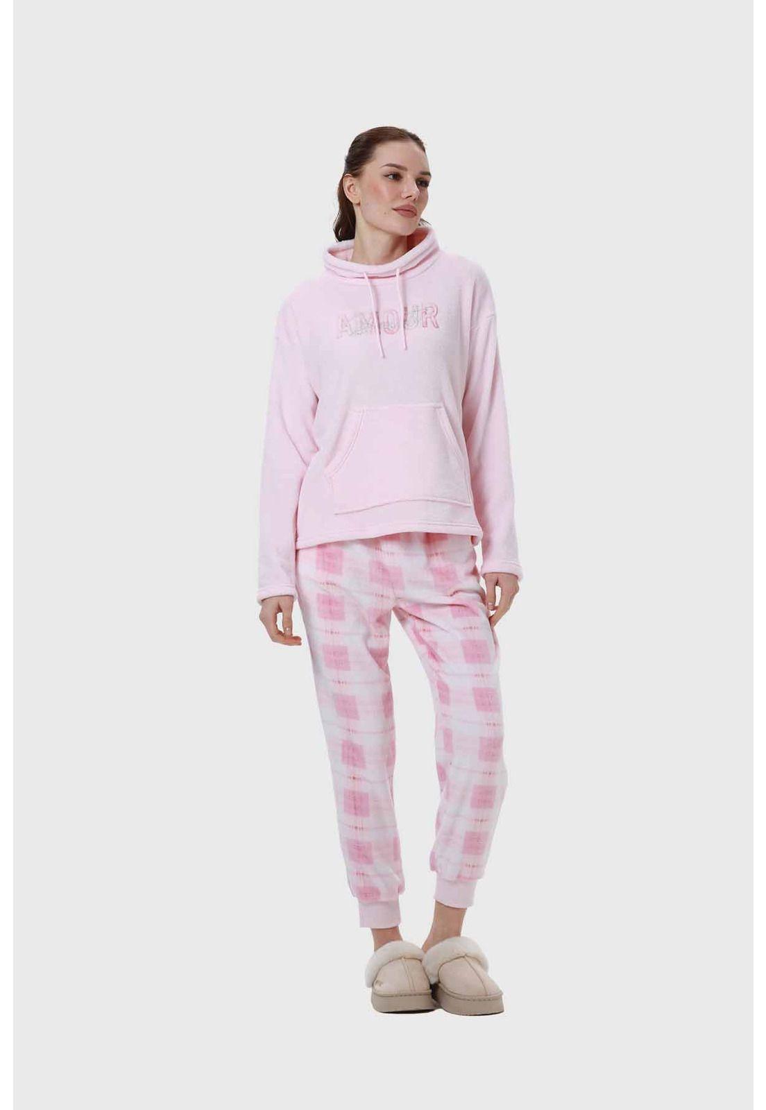 Pijama Mujer Polar Rosado - lll-1