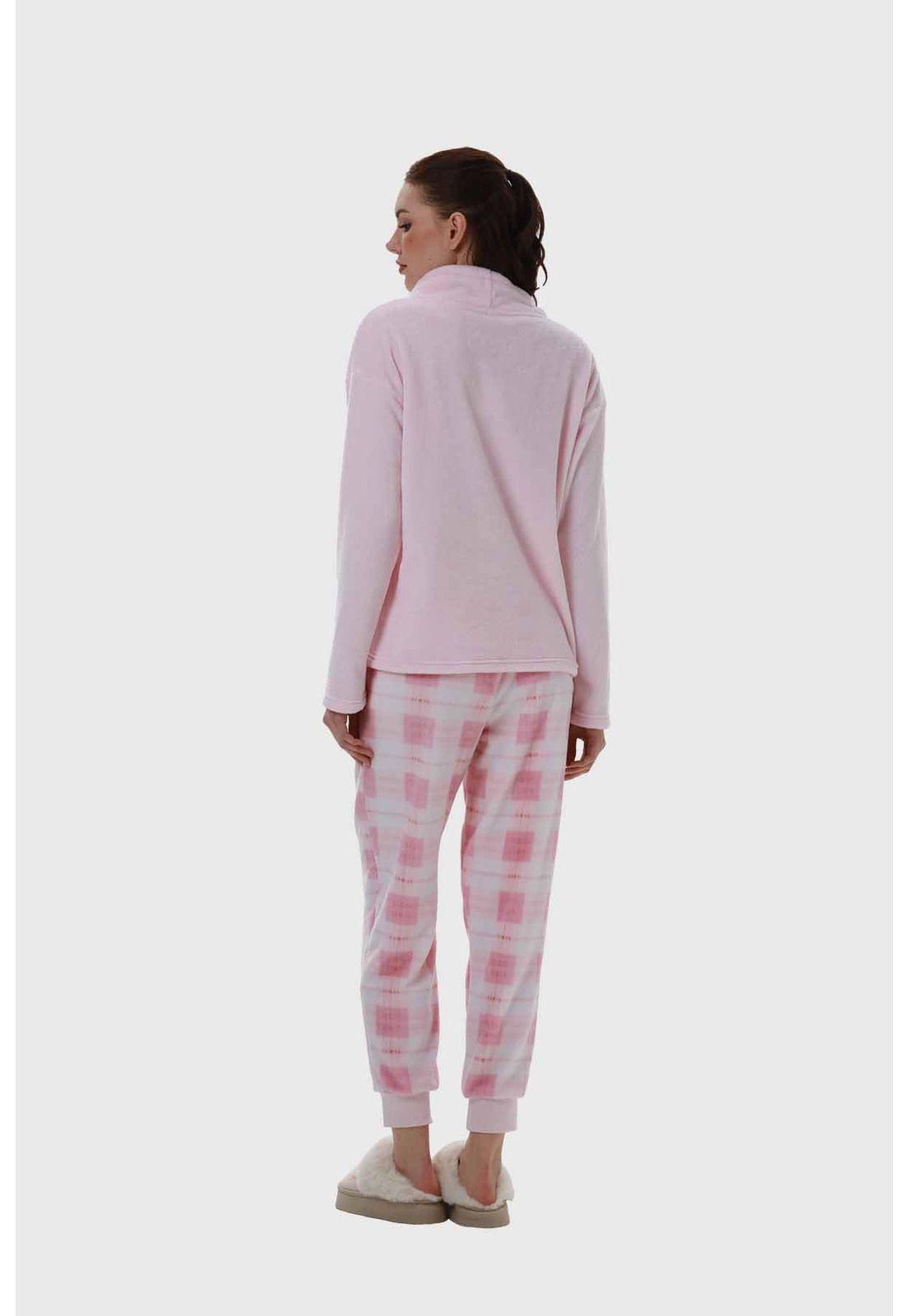Pijama Mujer Polar Rosado - lll-2