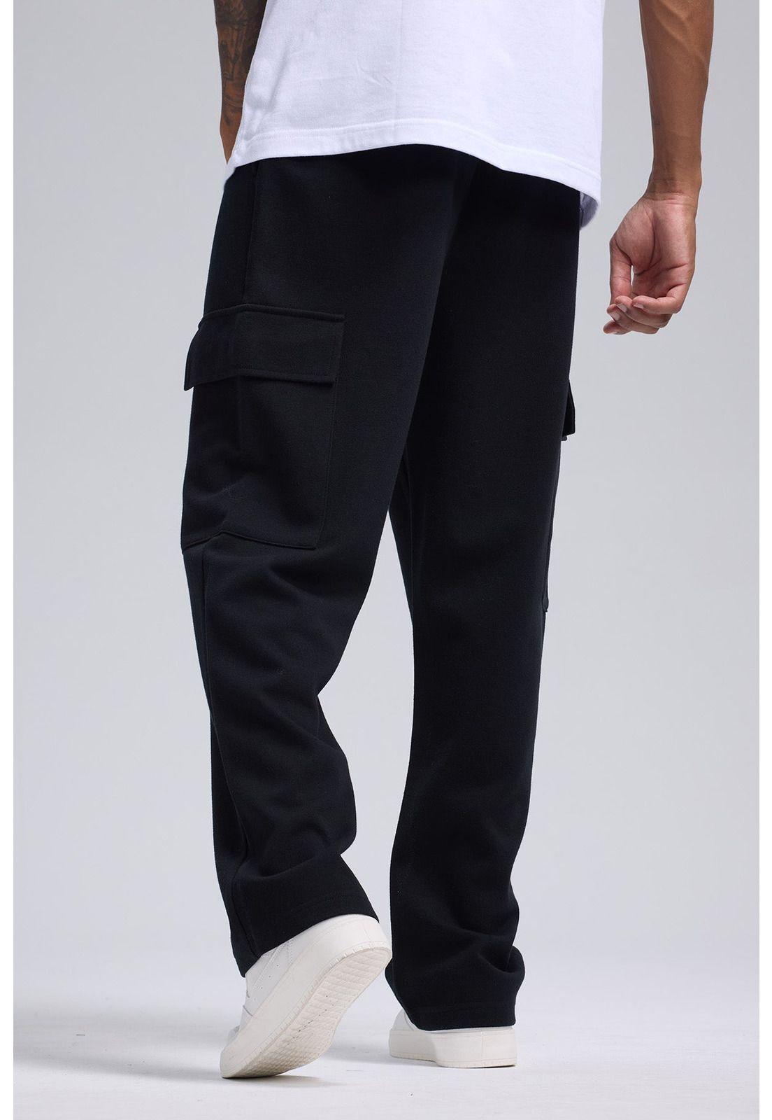 Pantalón Hombre Cargo Negro-2