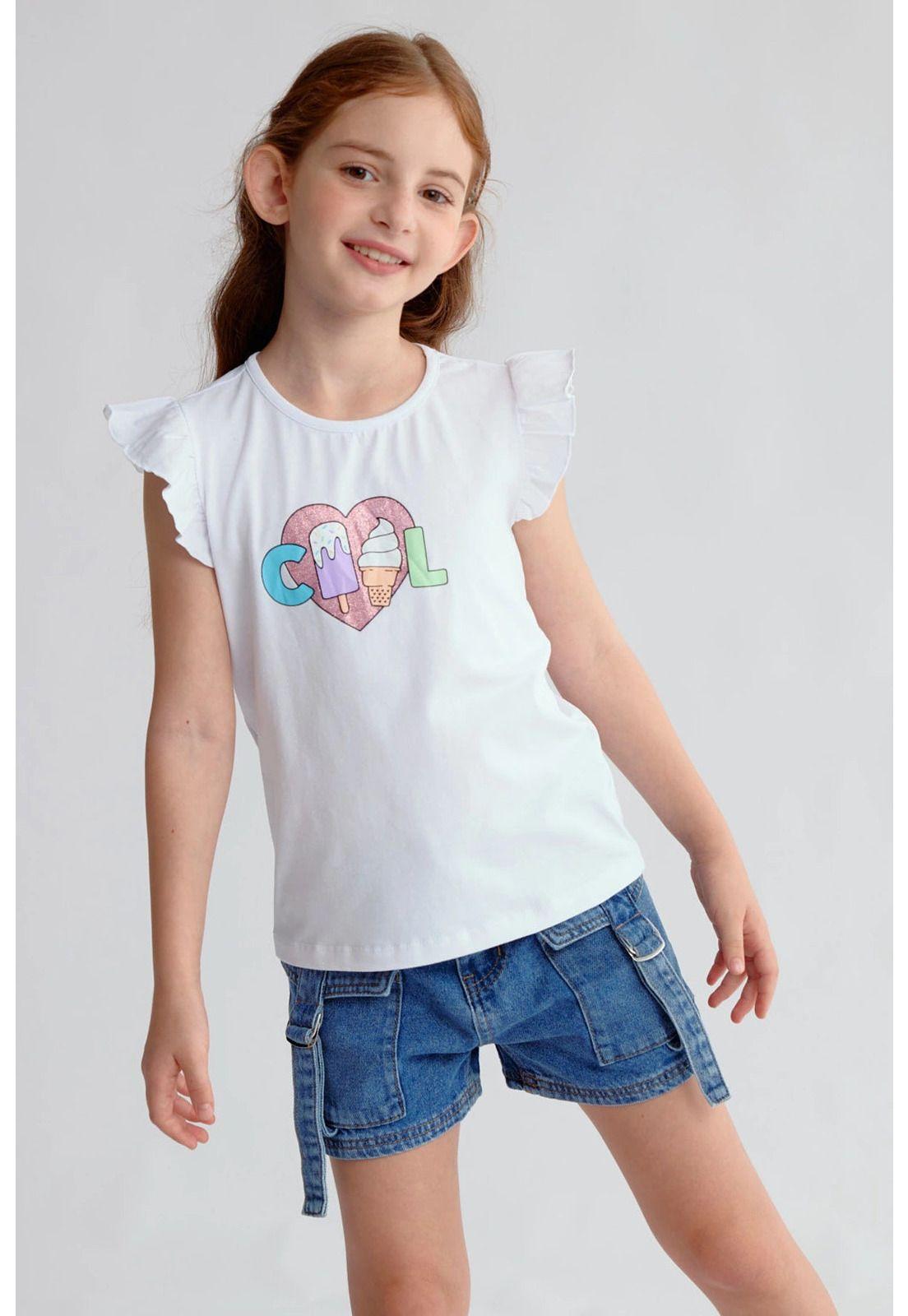 Polera Niña Con Vuelos Blanco-0