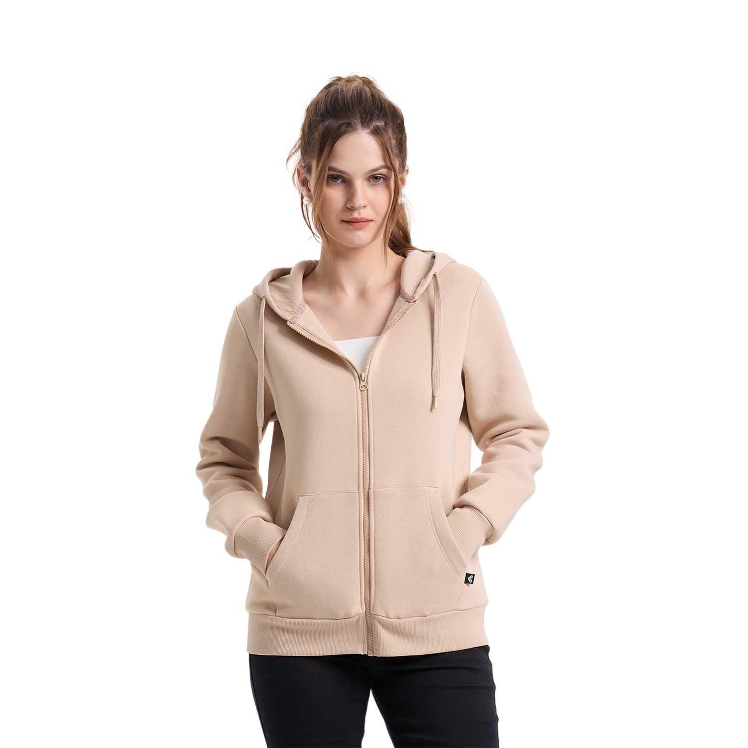 Polerón Mujer Hoodie Beige Fashion's Park-0