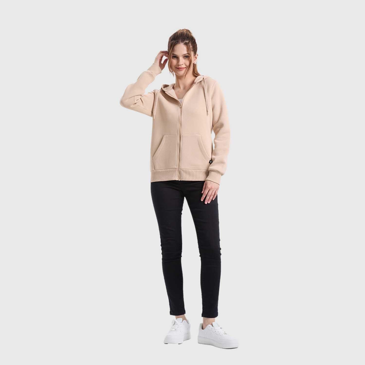 Polerón Mujer Hoodie Beige Fashion's Park-3
