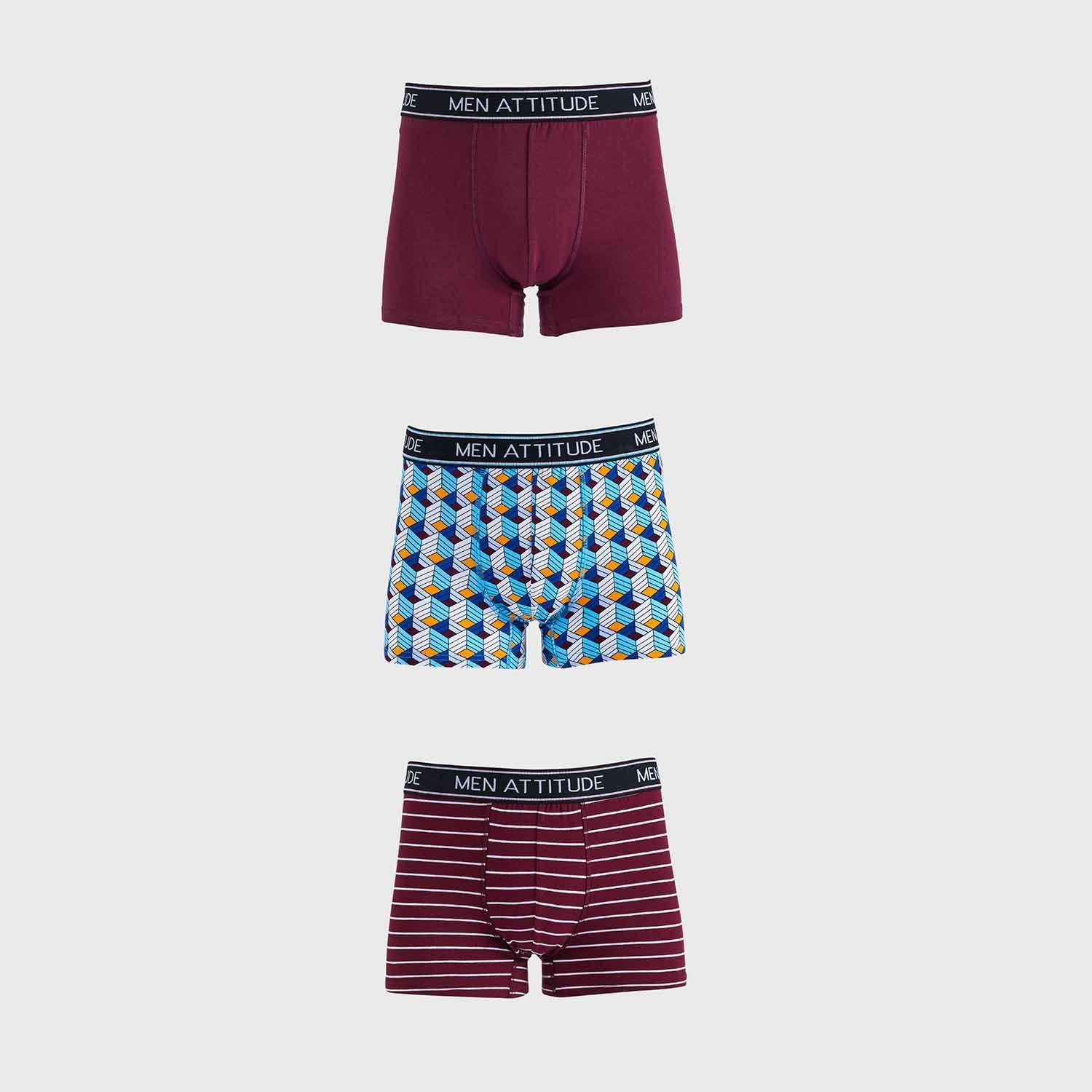 Boxer Hombre Tripack Básico Azul-0