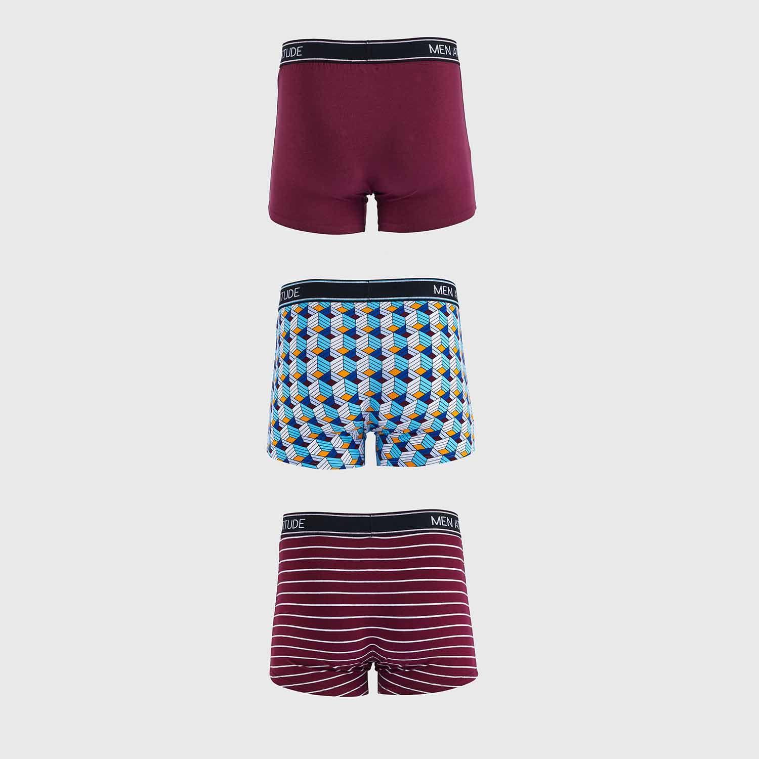 Boxer Hombre Tripack Básico Azul-1