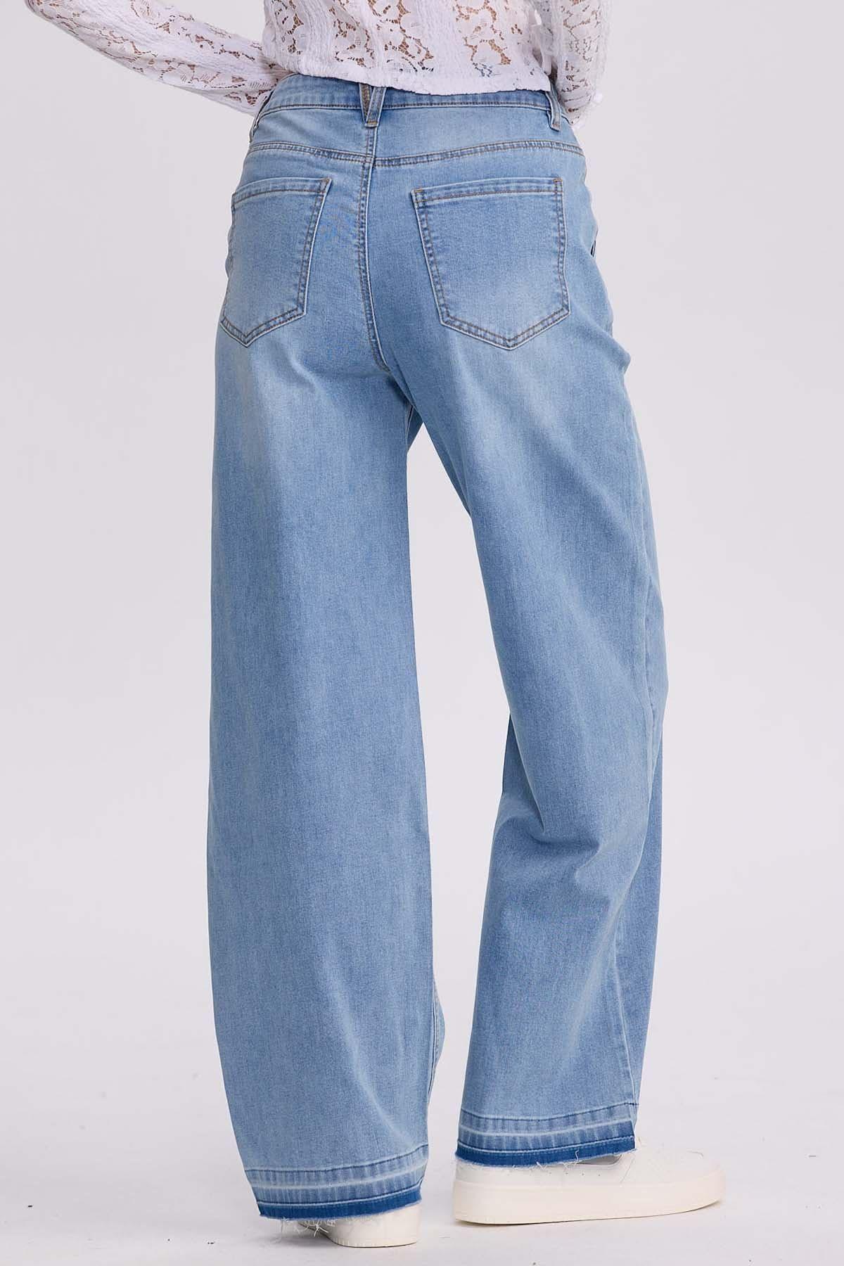 Jeans Mujer Calce Recto Linea Azul-2