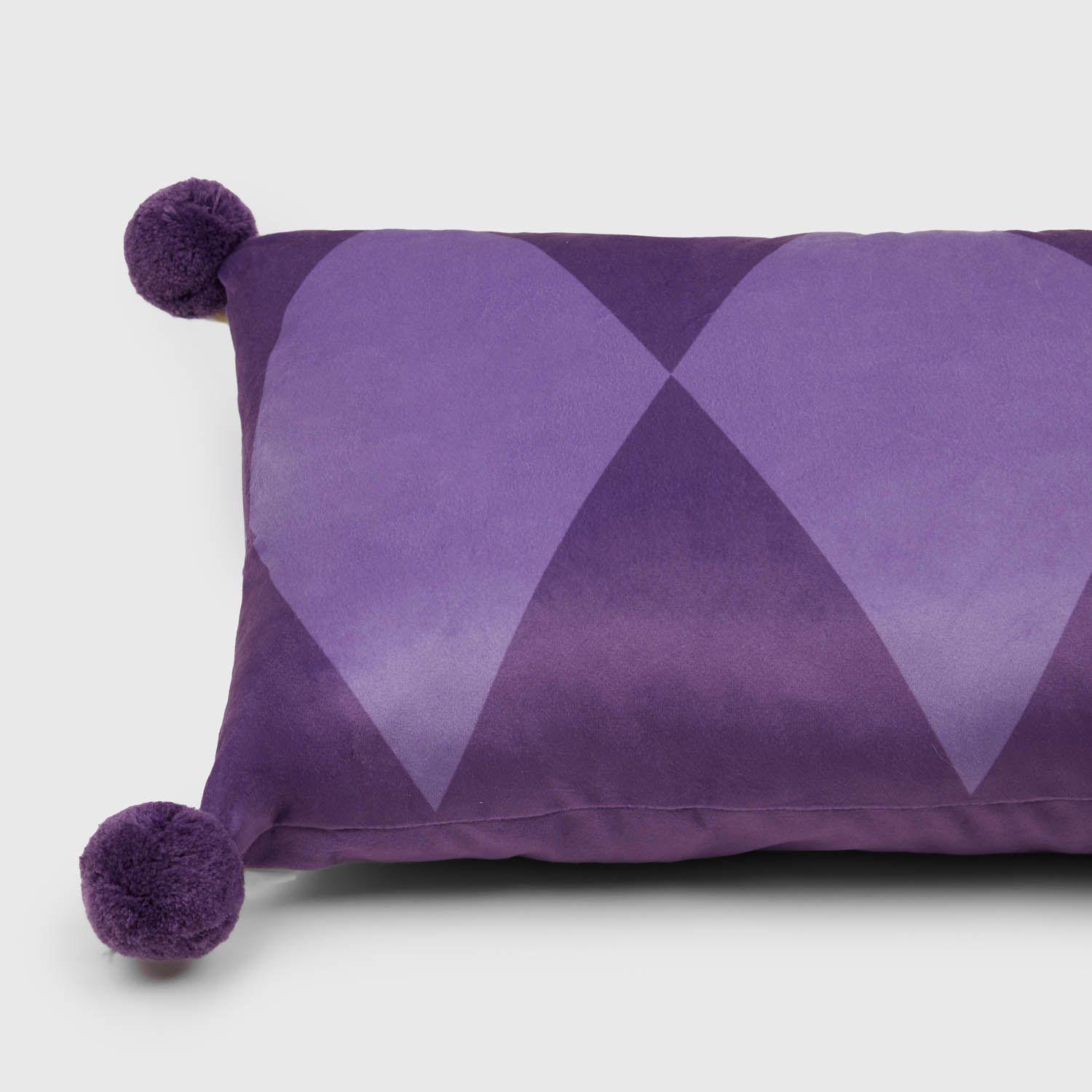 Cojín Pom Pom Morado Unisex-2
