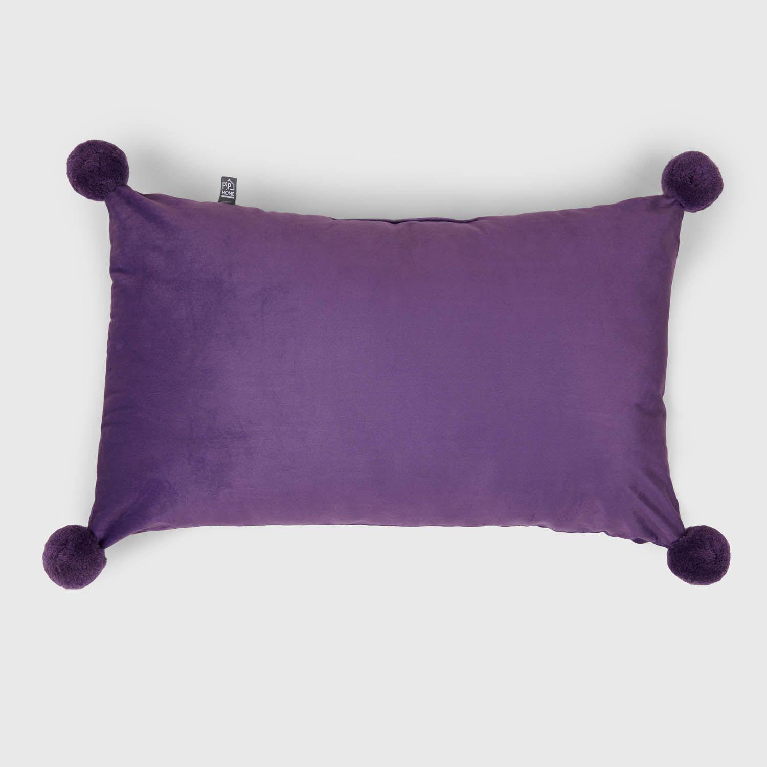 Cojín Pom Pom Morado Unisex-3