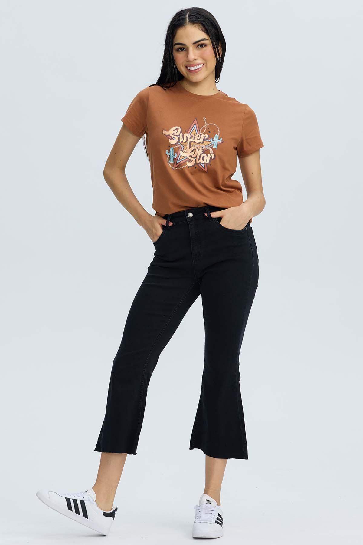 Jeans Mujer Vita Flare Negro-3