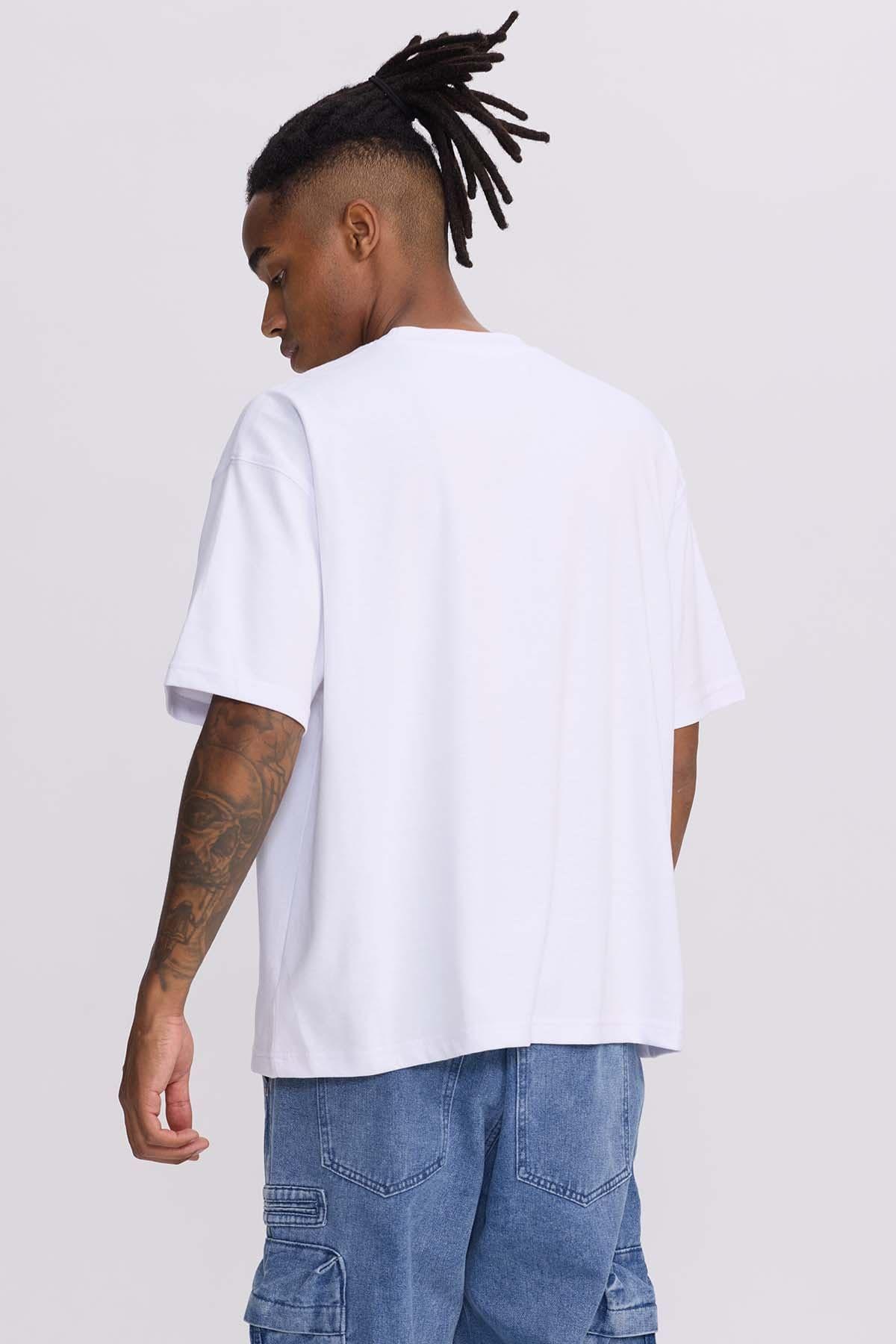 Polera Hombre Loose Fit Blanco-2