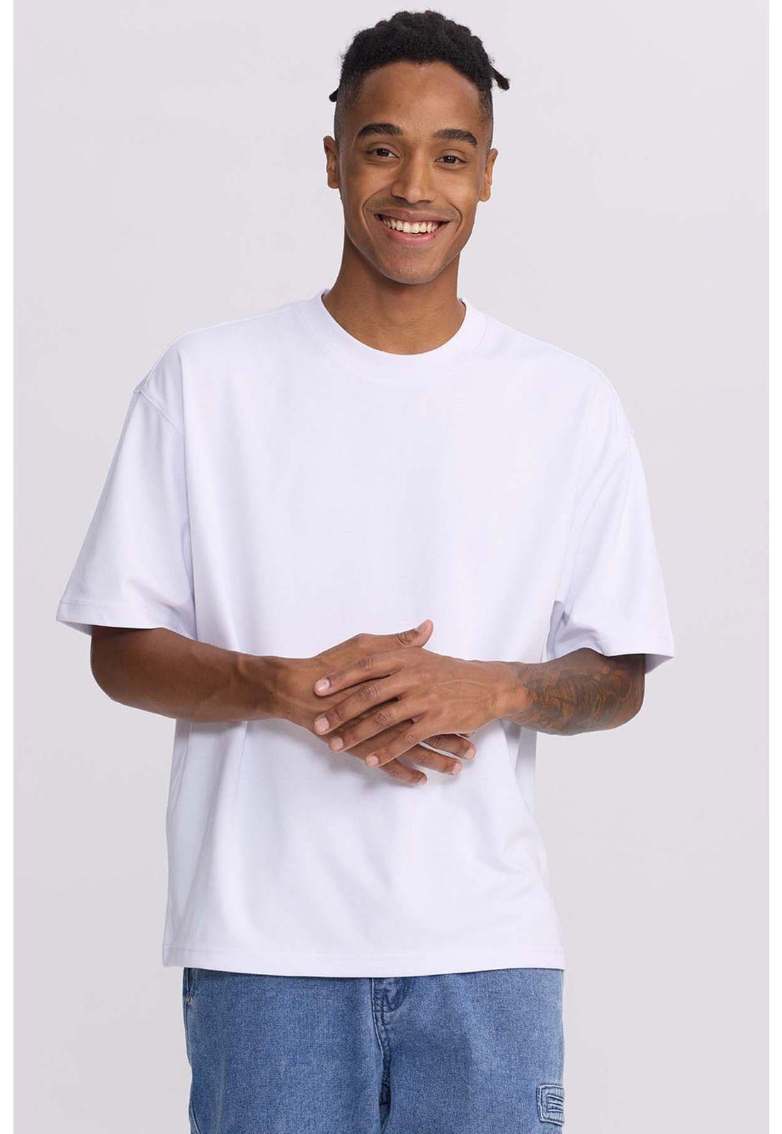 Polera Hombre Loose Fit Blanco-1