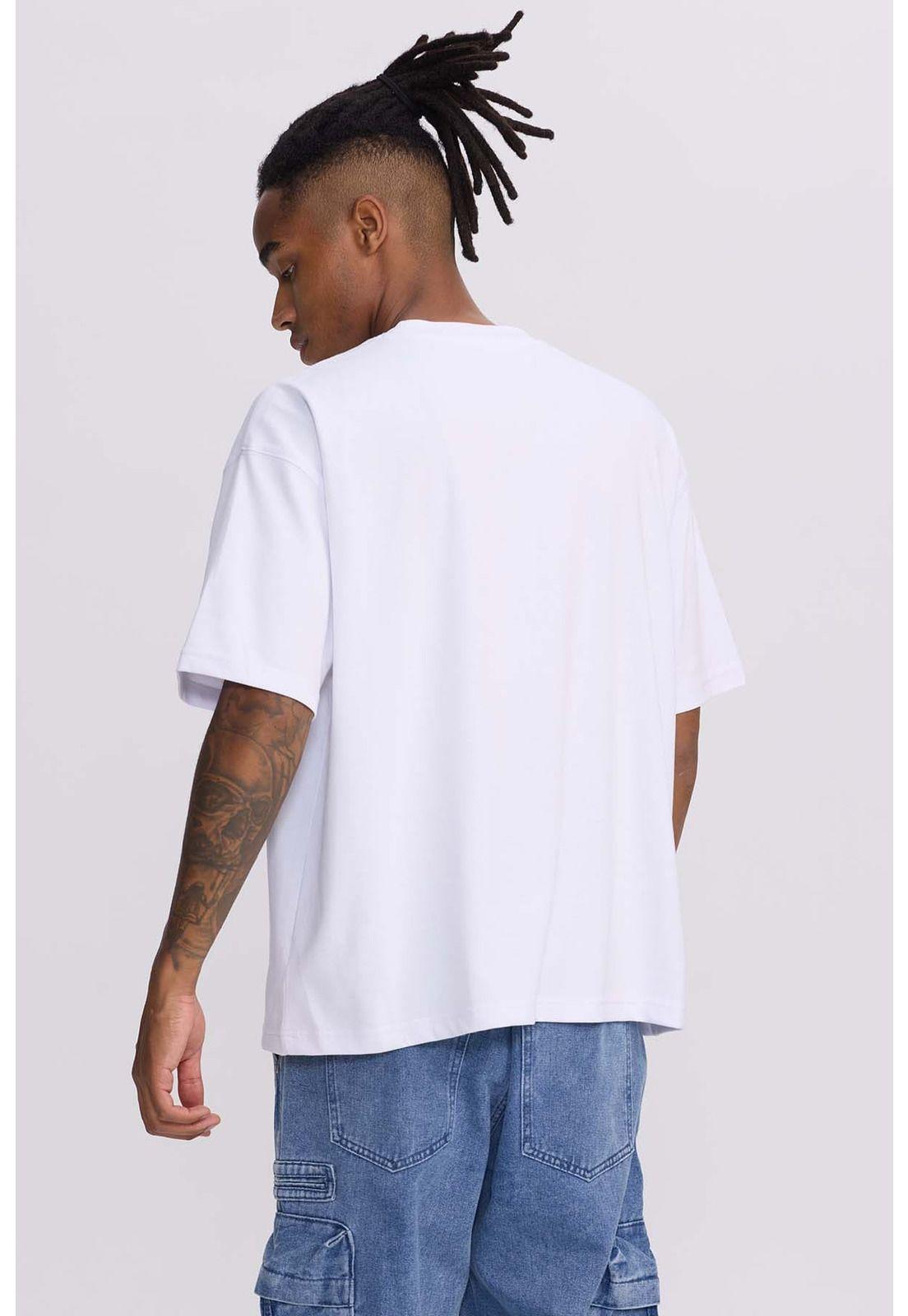 Polera Hombre Loose Fit Blanco-2