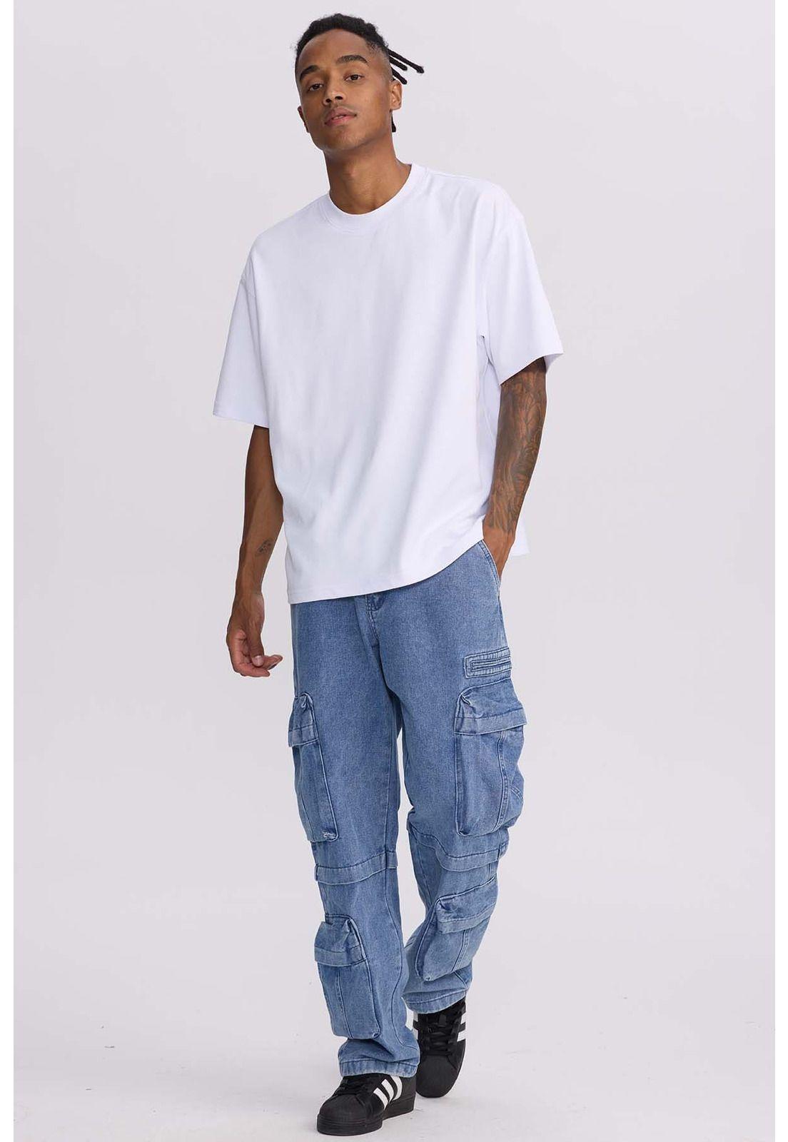 Polera Hombre Loose Fit Blanco-3