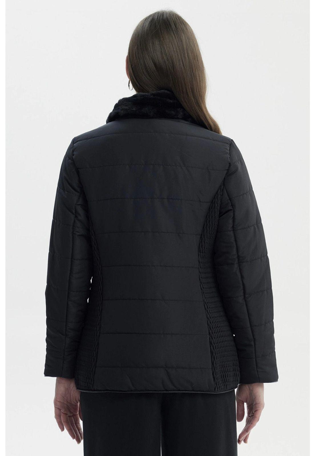 Parka Mujer Slim Negro - Vl-2