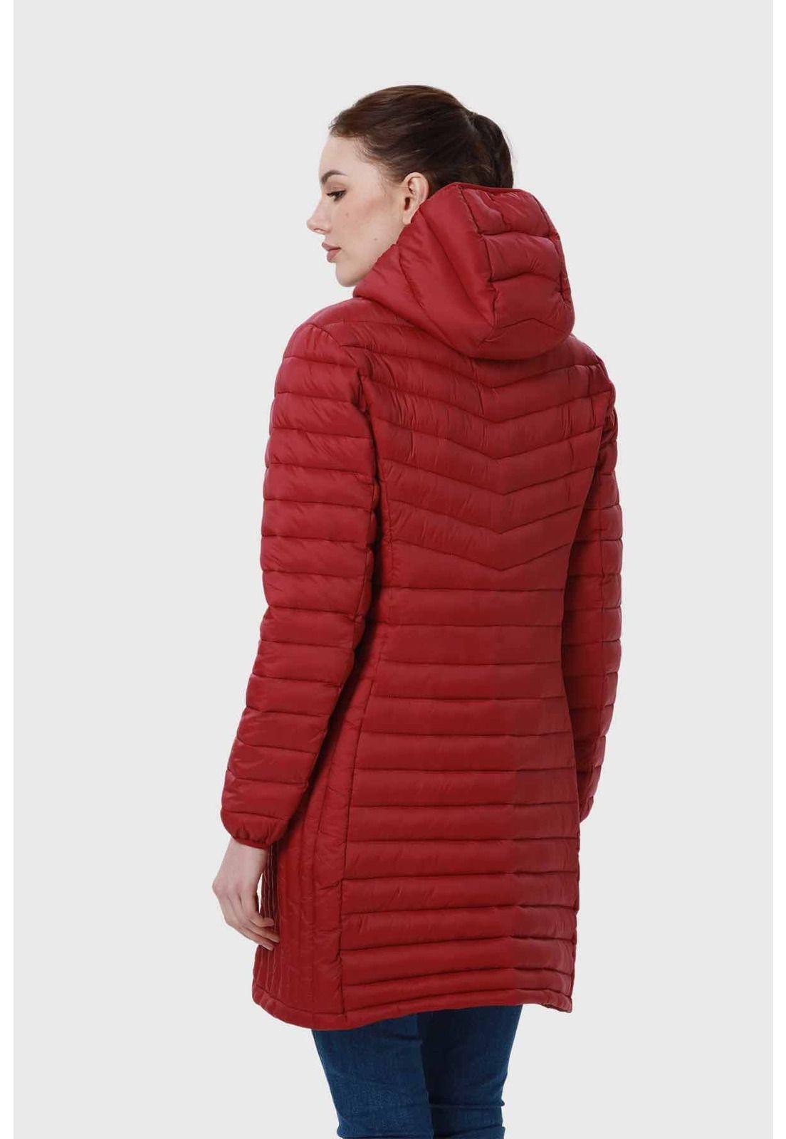 Parka Mujer Modelo Largo Rojo-2