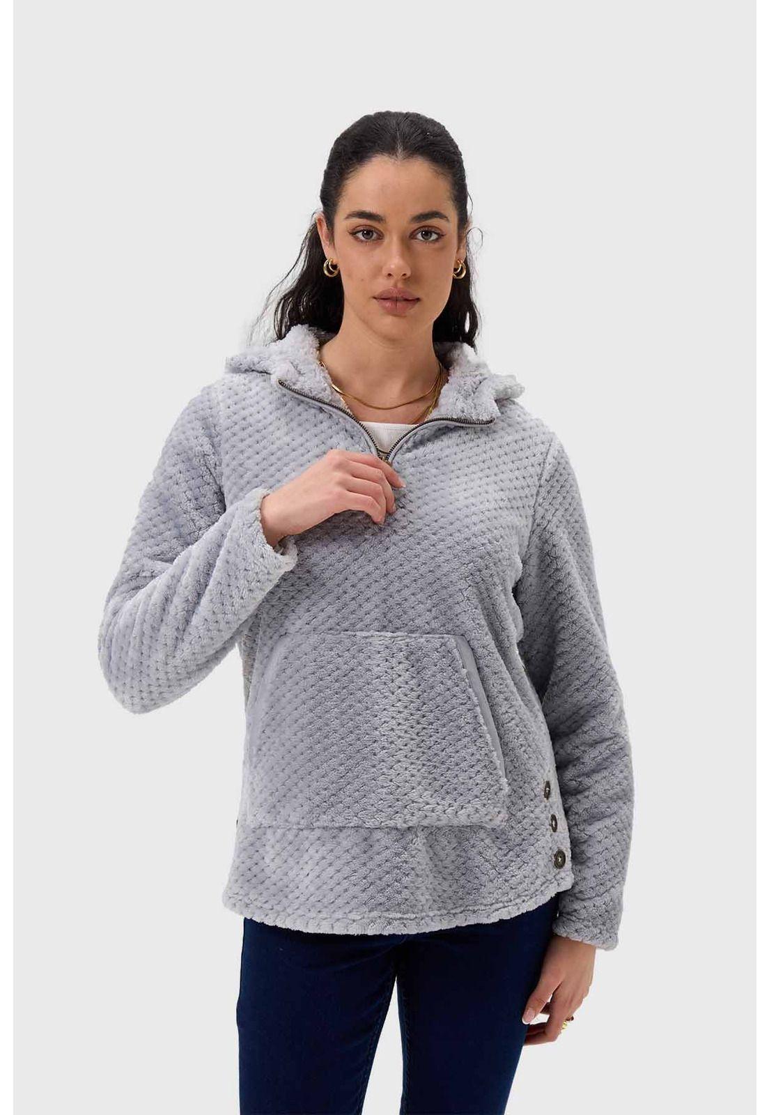 Polar Mujer Básico Gris Perla-0