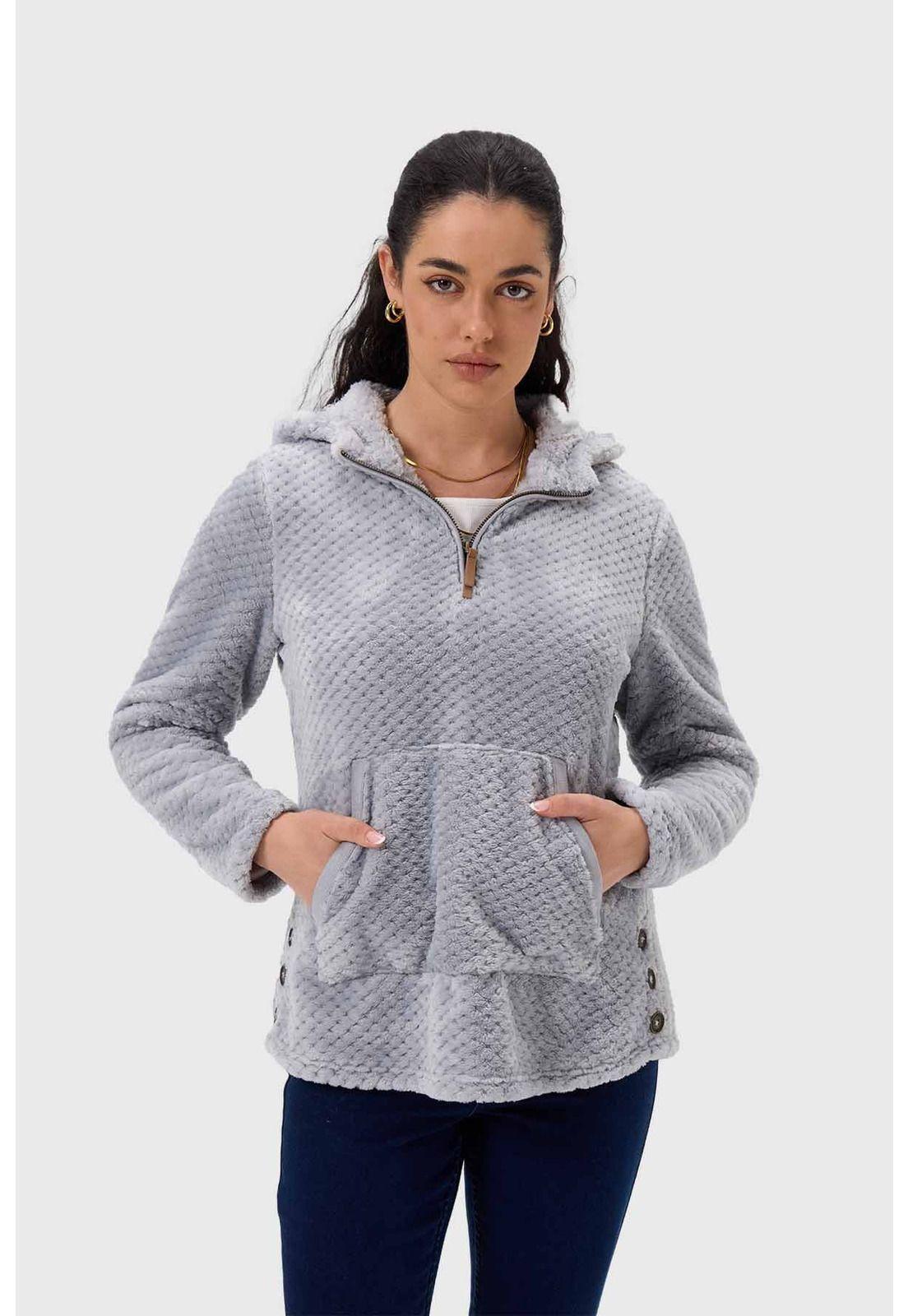 Polar Mujer Básico Gris Perla-1