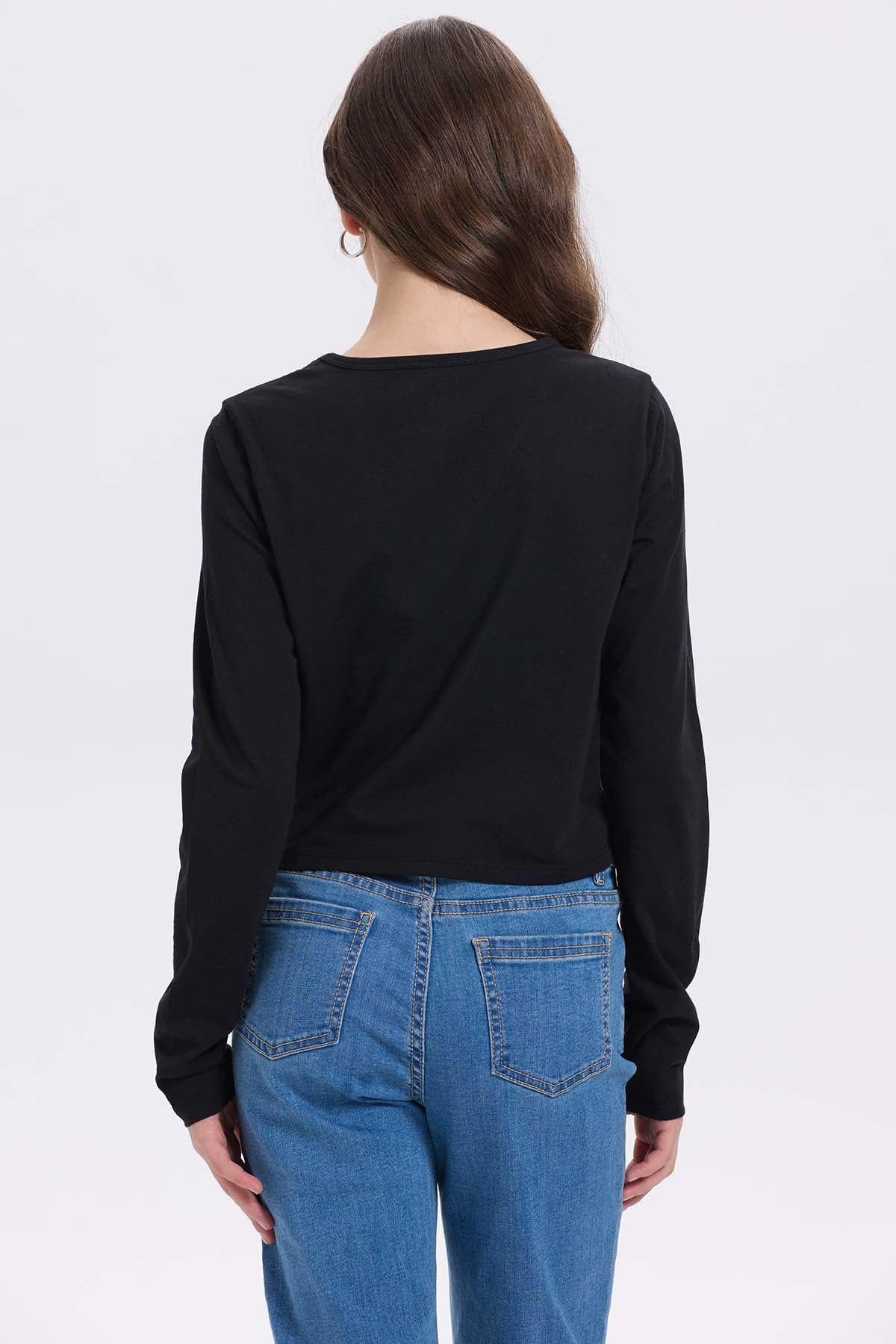 Polera Niña Print Posicional Negro-2
