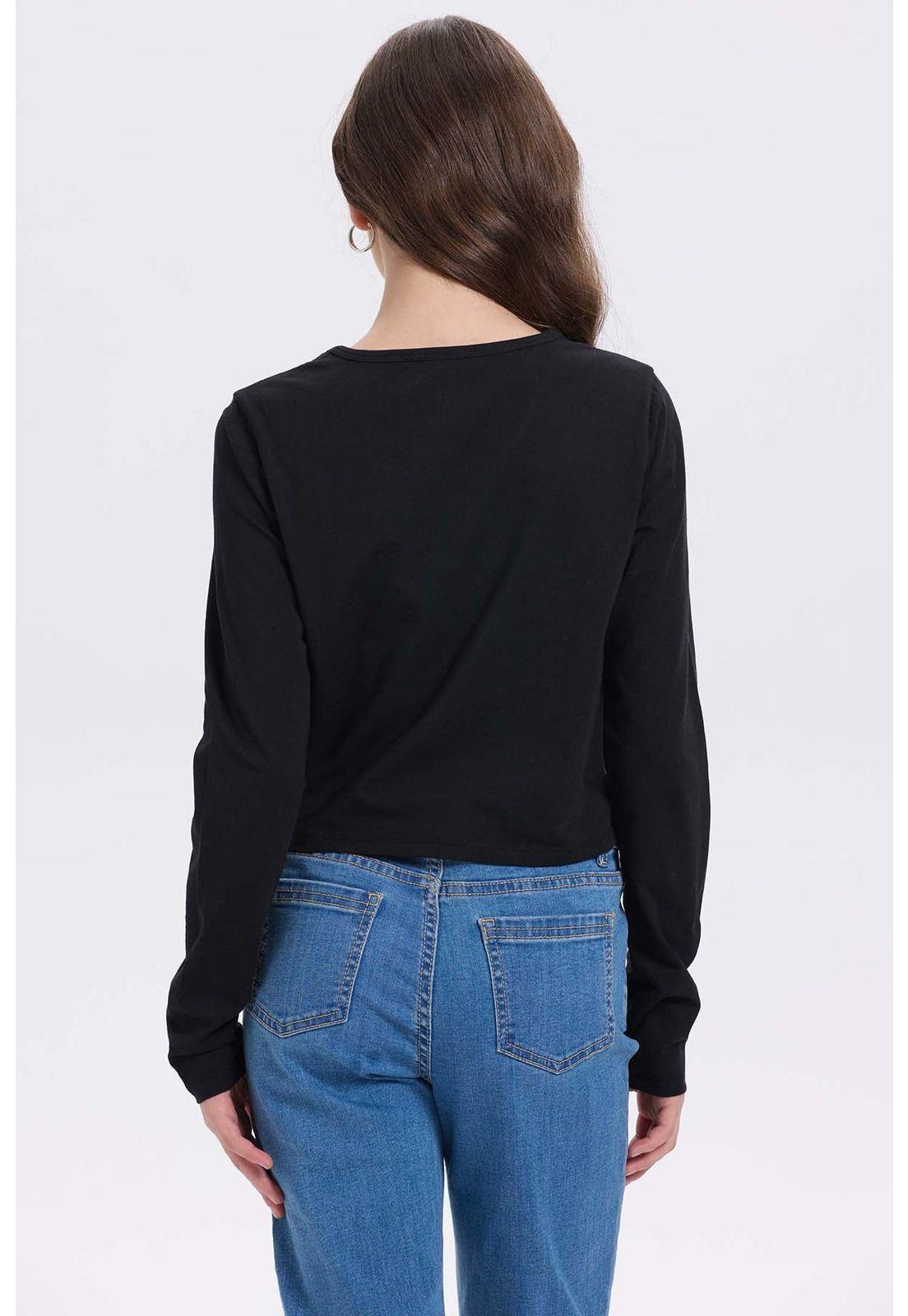 Polera Niña Print Posicional Negro - ll-2