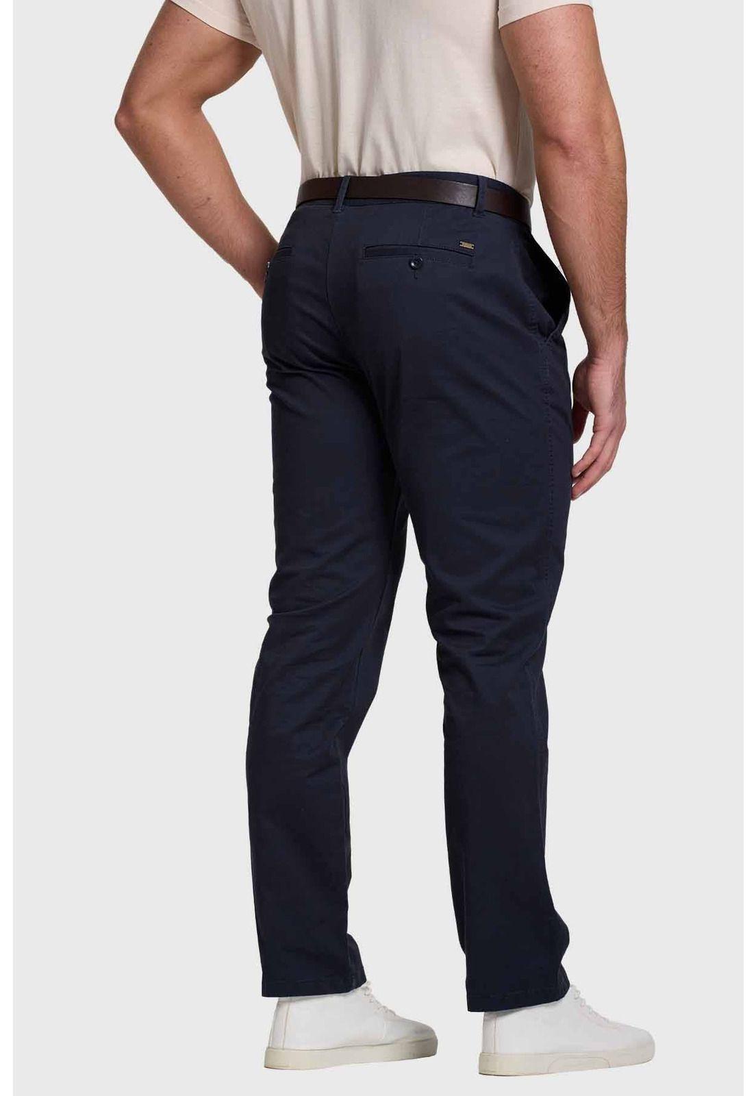 Pantalón Hombre Chino Cinturón Azul - ll-2