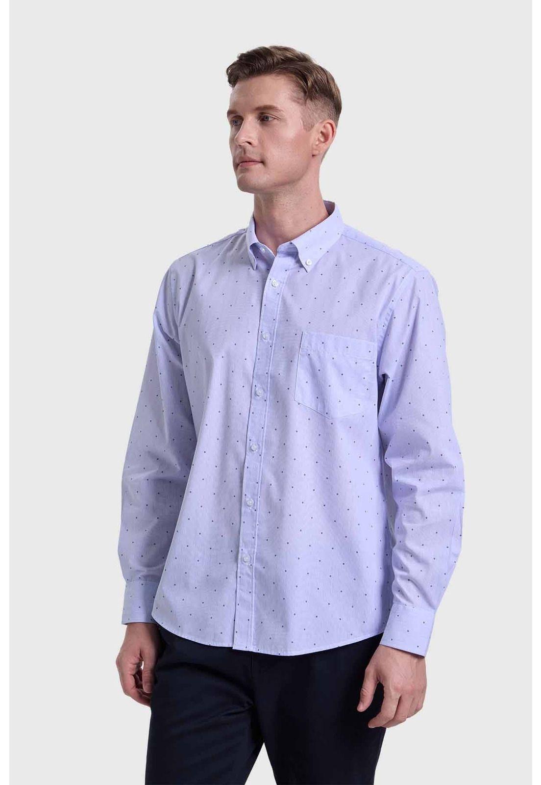 Camisa Hombre Fantasía Celeste - ll-1