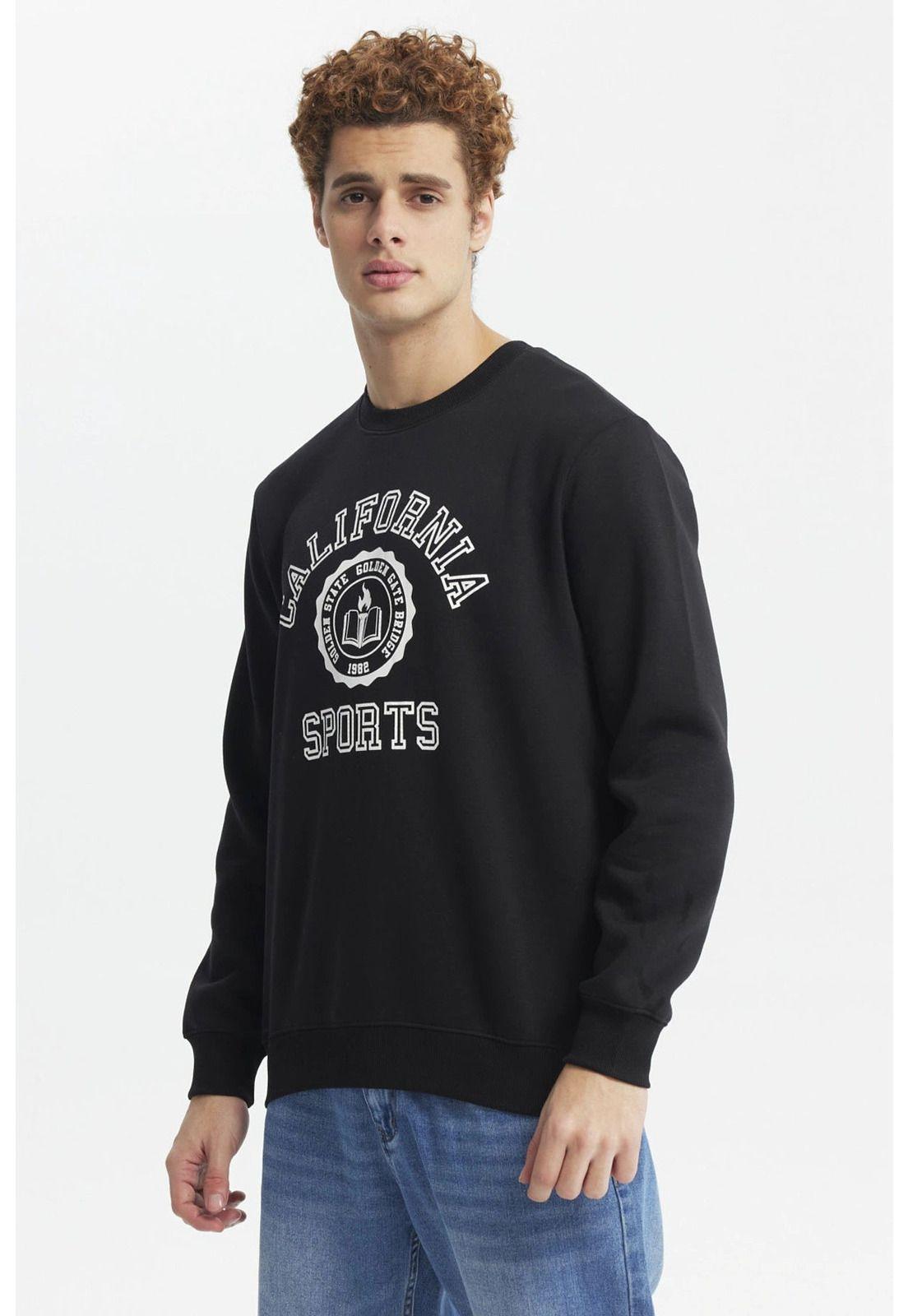 Polerón Hombre Slim Negro-1