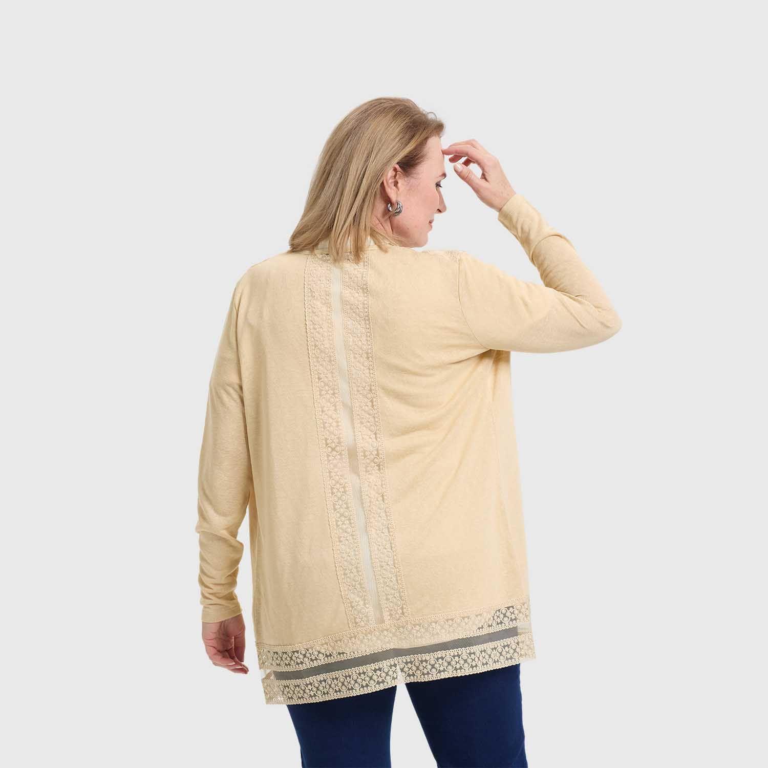 Polera Mujer Encaje Beige Fashion's Park-2