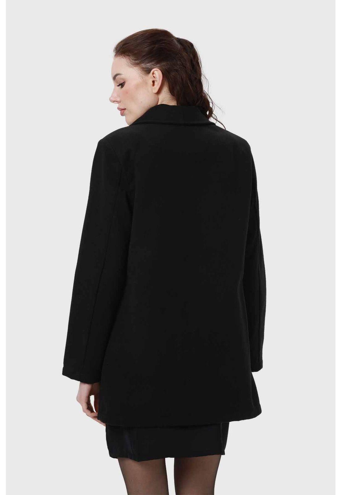 Abrigo Mujer Paño Negro - ll-2