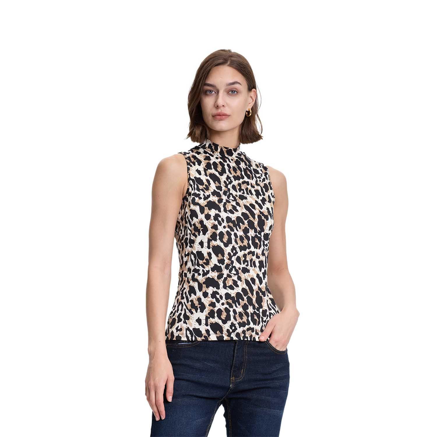 Polera Mujer Elasticada Beige Fashion's Park-0