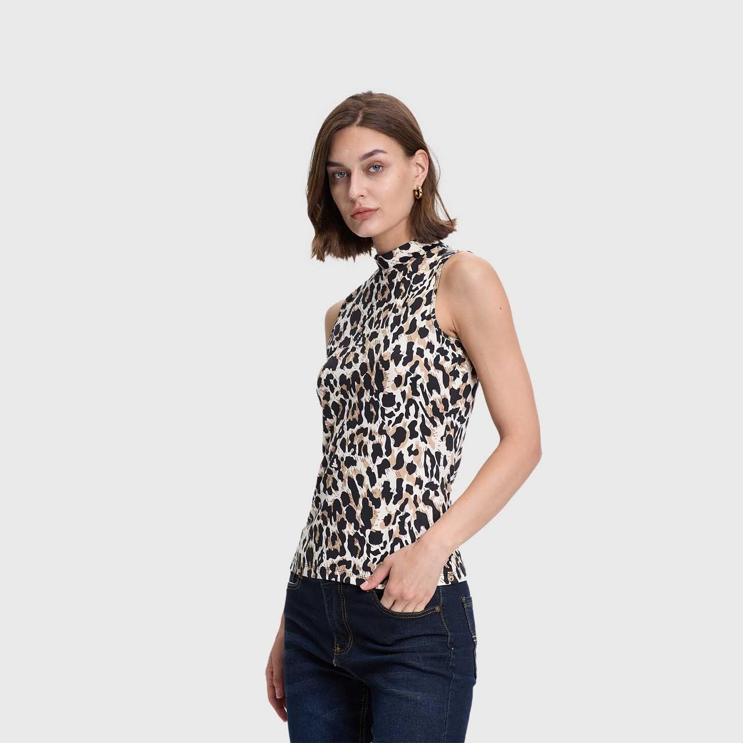 Polera Mujer Elasticada Beige Fashion's Park-1