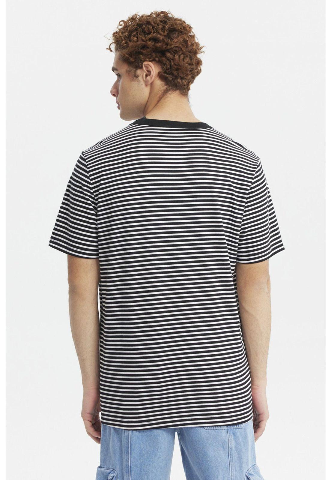 Polera Hombre Rayas Negro - ll-2