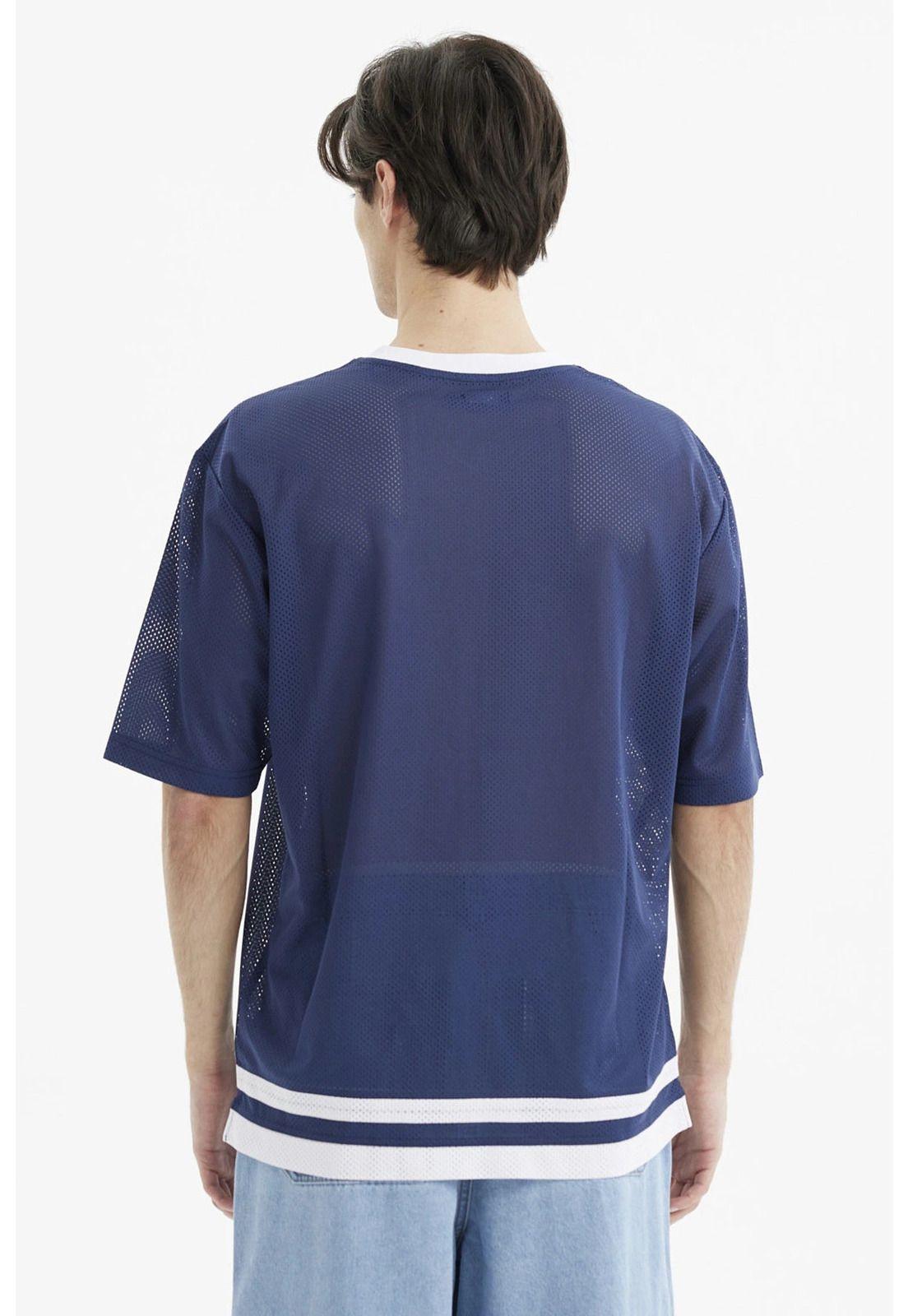 Polera Hombre Oversize Azul - lV-2