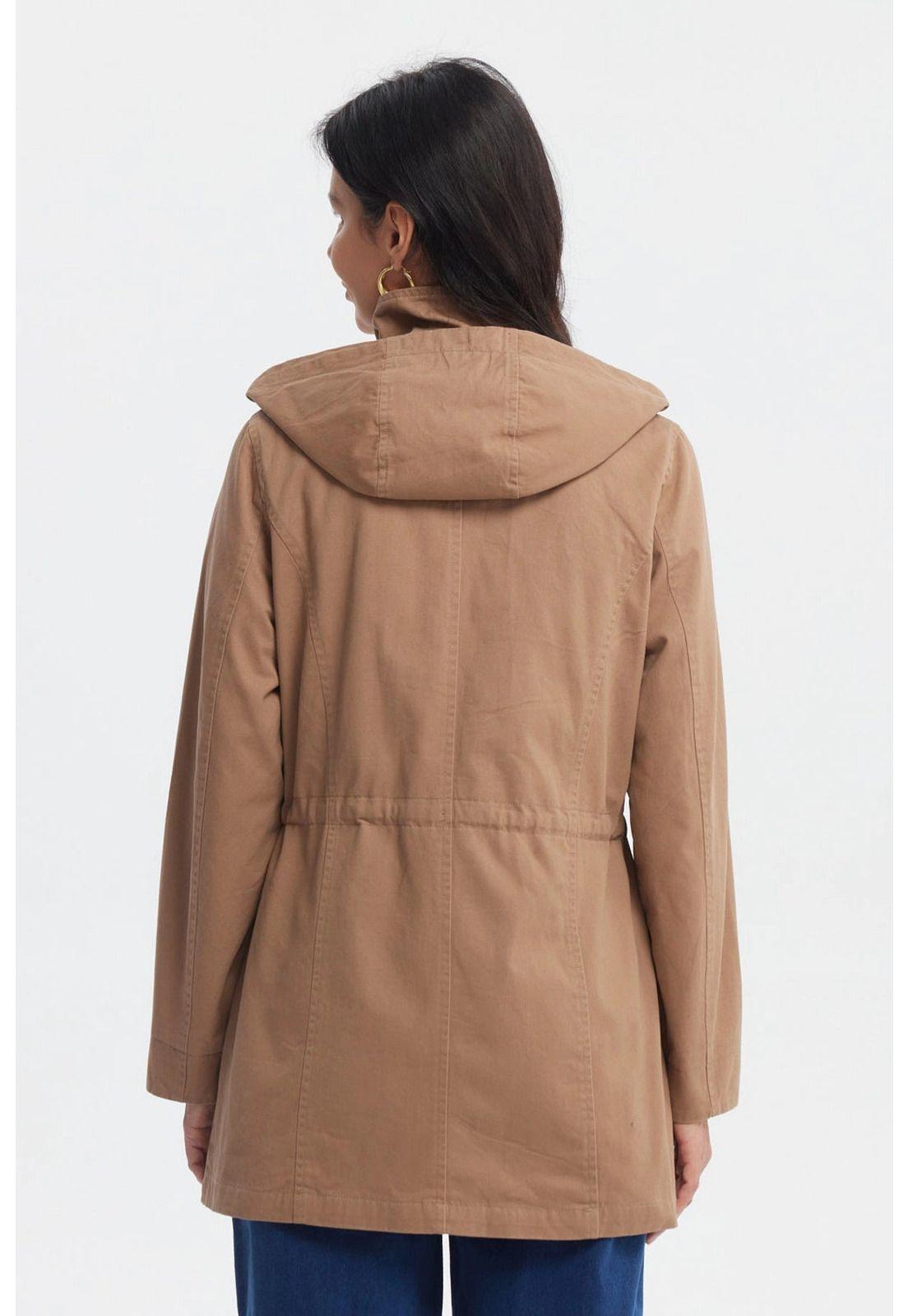 Chaqueta Mujer Ajustable Café Claro-2